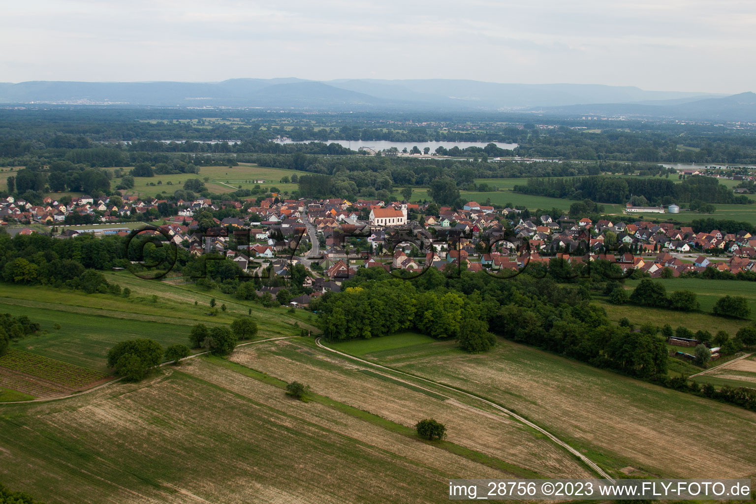 Mothern im Bundesland Bas-Rhin, Frankreich aus der Luft betrachtet