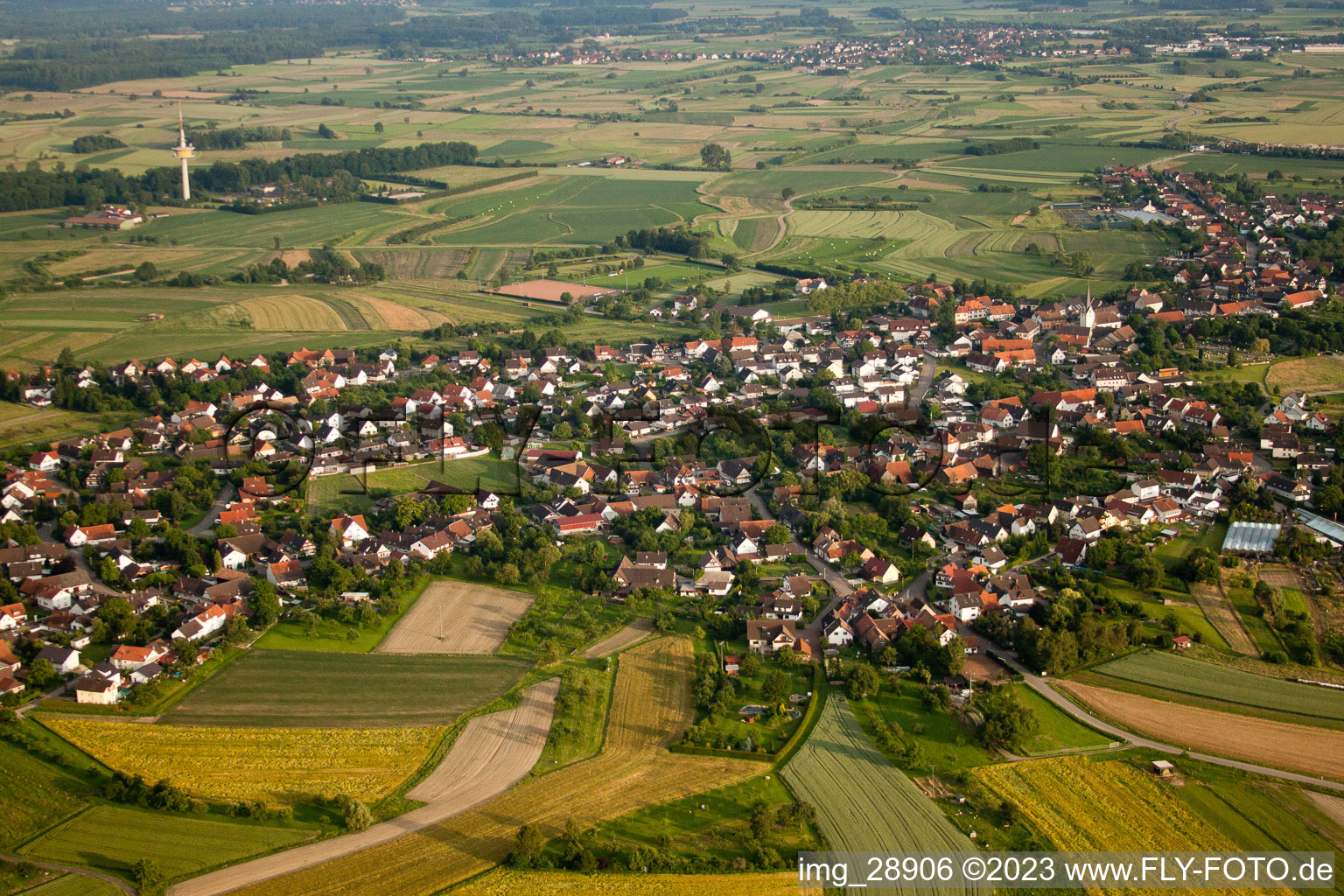 Legelshurst im Bundesland Baden-Württemberg, Deutschland vom Flugzeug aus