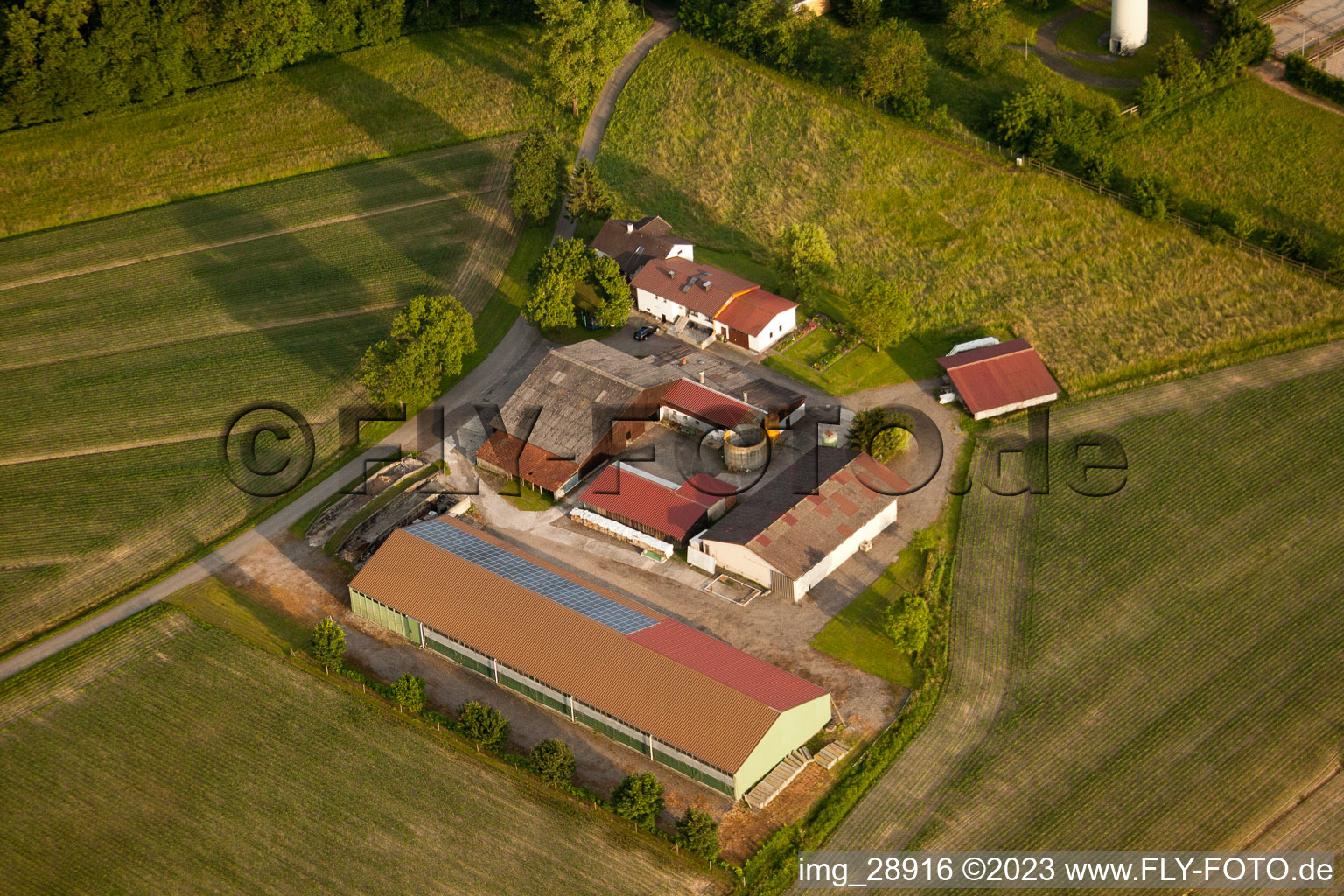 Legelshurst im Bundesland Baden-Württemberg, Deutschland aus der Drohnenperspektive