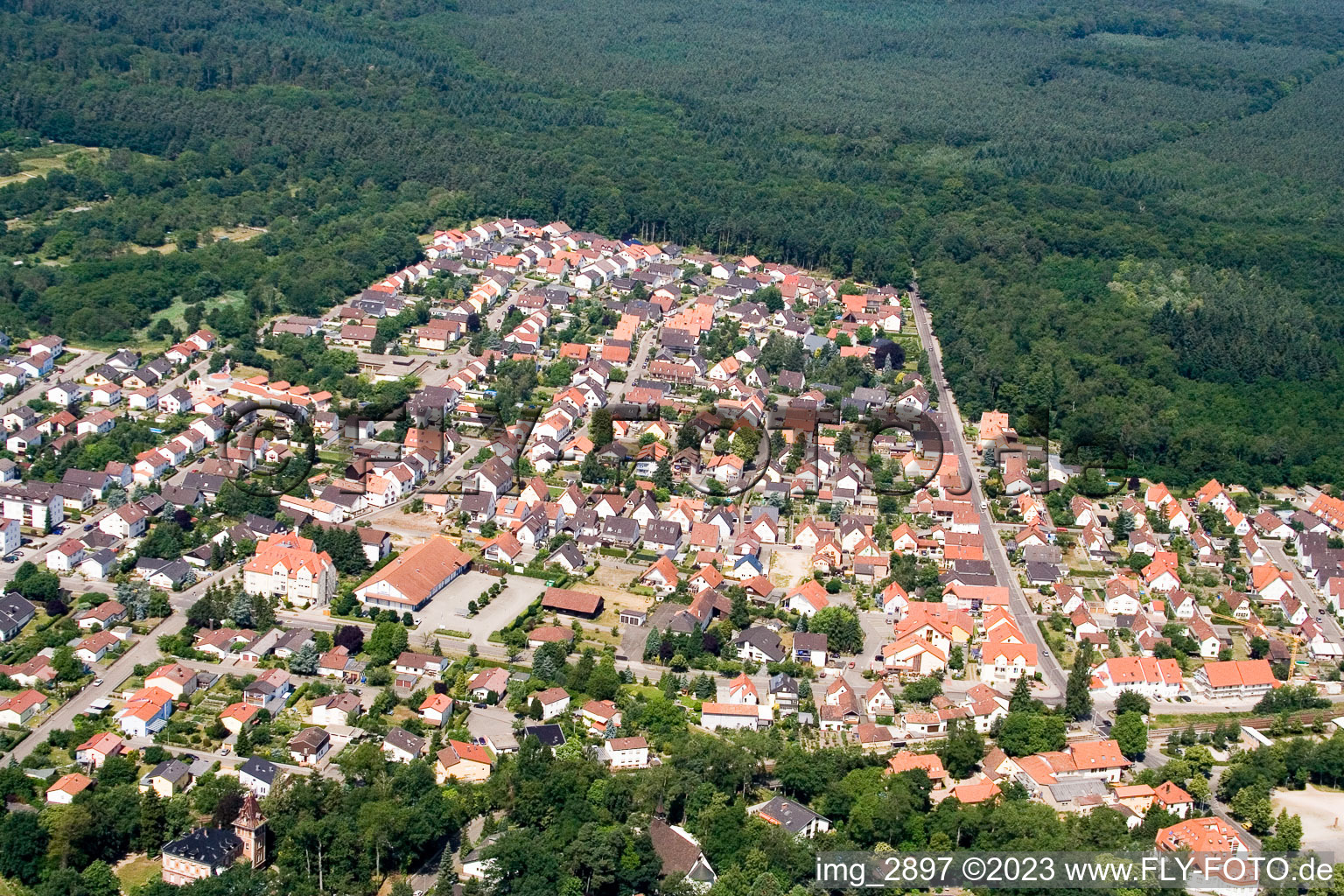 Luftbild von Jockgrim Süd im Bundesland Rheinland-Pfalz, Deutschland