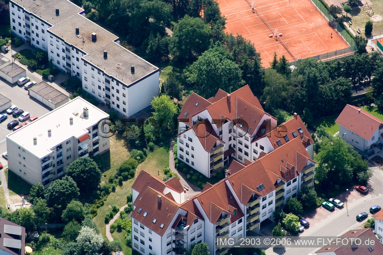 Schrägluftbild von Jockgrim Süd im Bundesland Rheinland-Pfalz, Deutschland