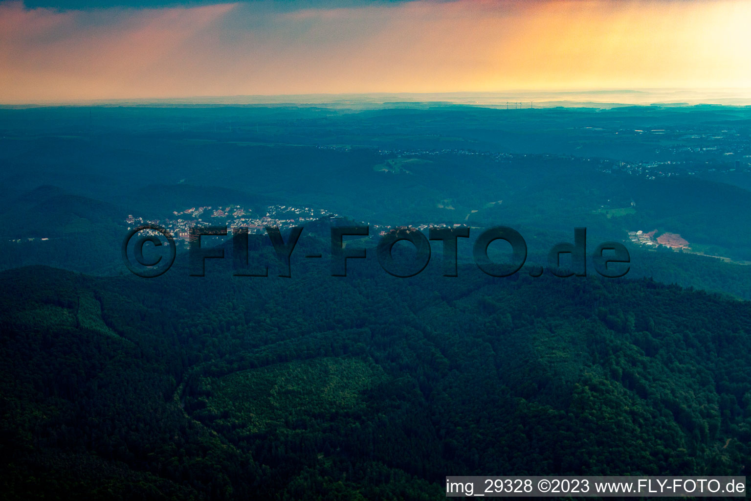 Ruppertsweiler im Bundesland Rheinland-Pfalz, Deutschland von oben gesehen