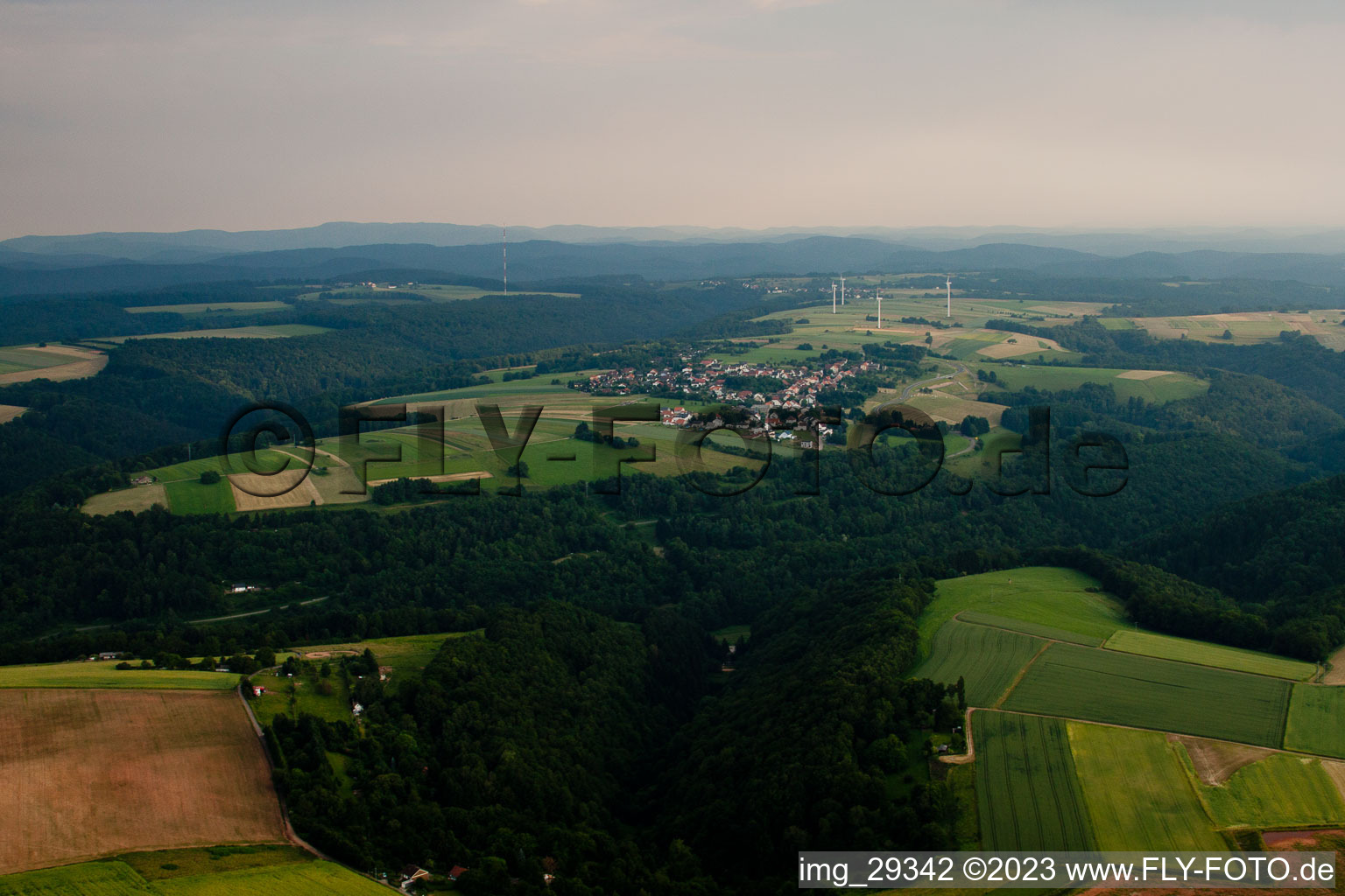 Luftaufnahme von Obersimten im Bundesland Rheinland-Pfalz, Deutschland