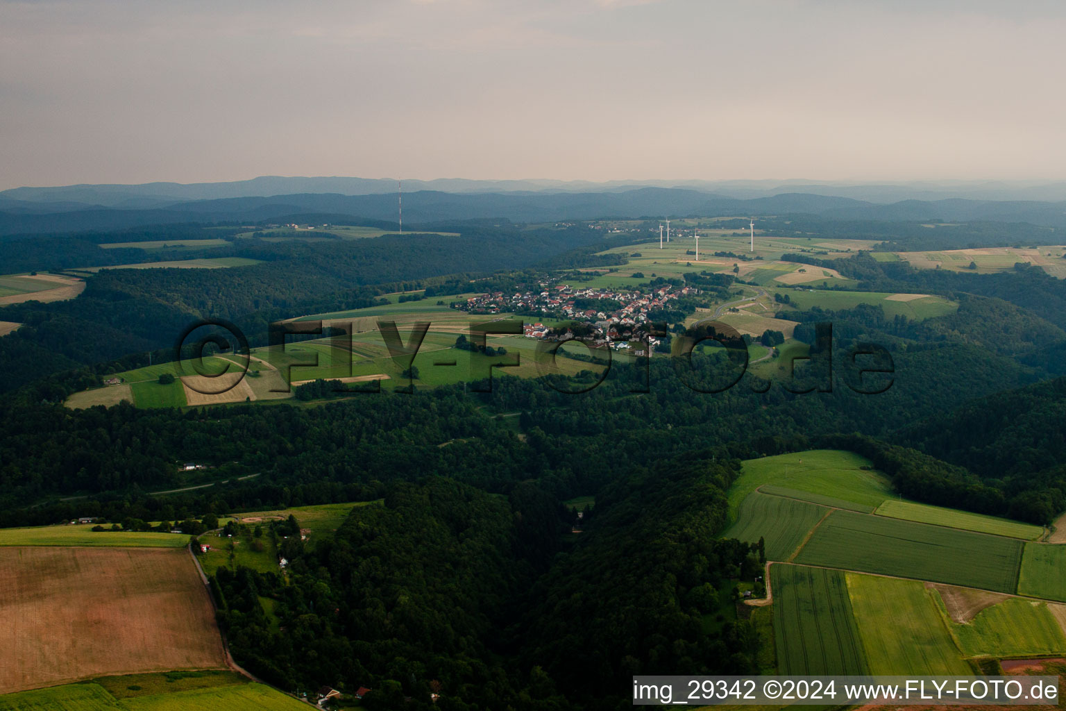 Schrägluftbild von Obersimten im Bundesland Rheinland-Pfalz, Deutschland