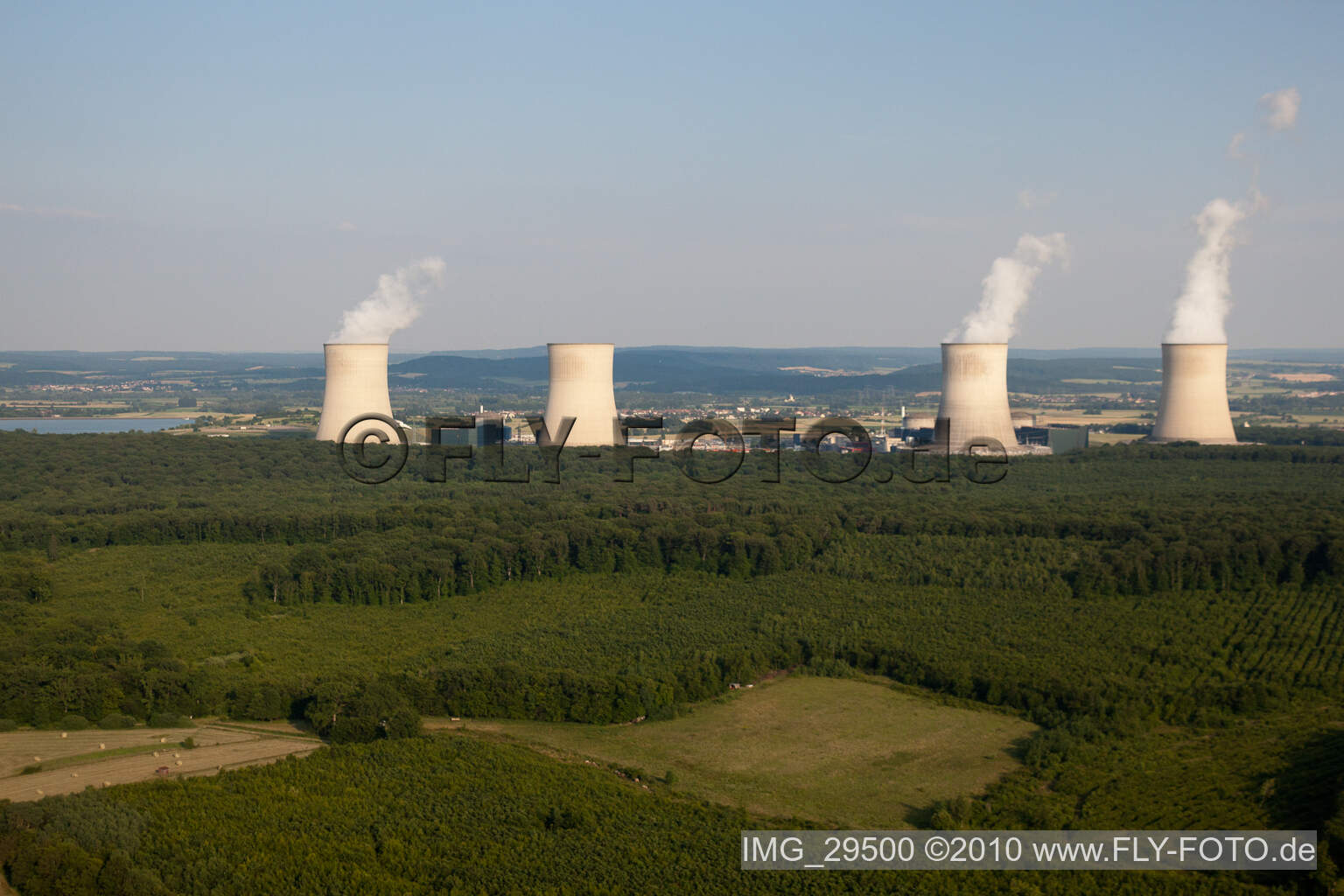 Luftbild von Centre nucleaire EDF in Cattenom im Bundesland Moselle, Frankreich