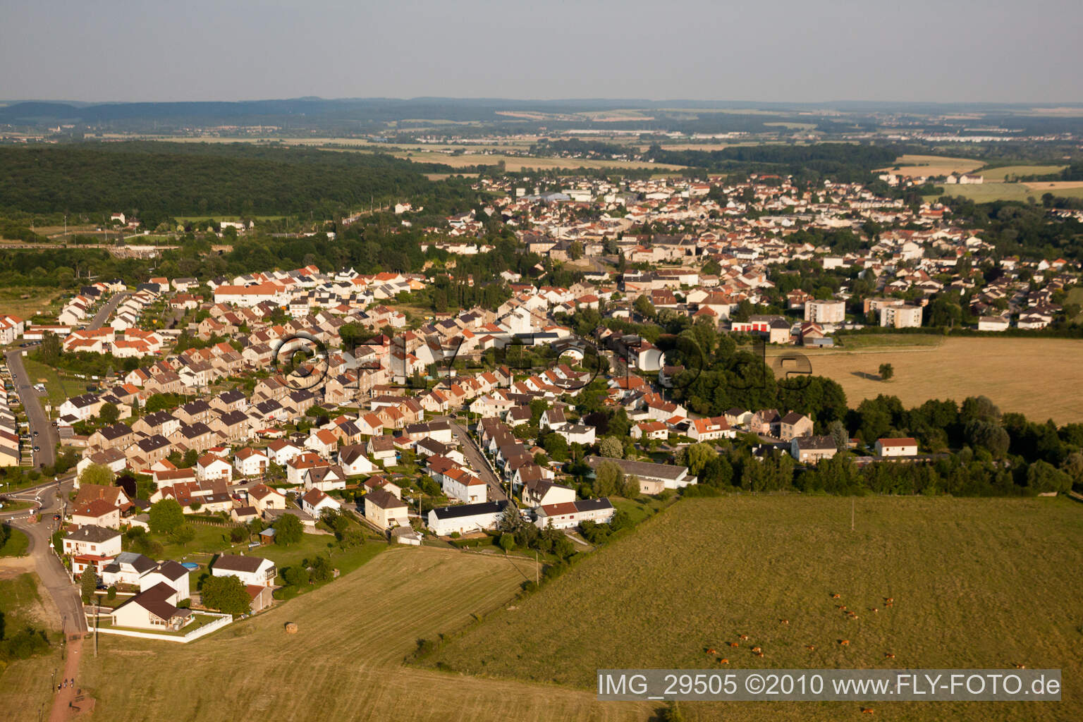 Luftbild von Hettange-Grande im Bundesland Moselle, Frankreich