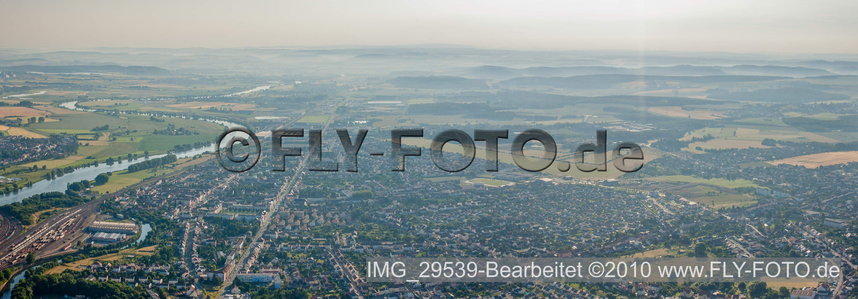 Luftaufnahme von Yutz im Bundesland Moselle, Frankreich
