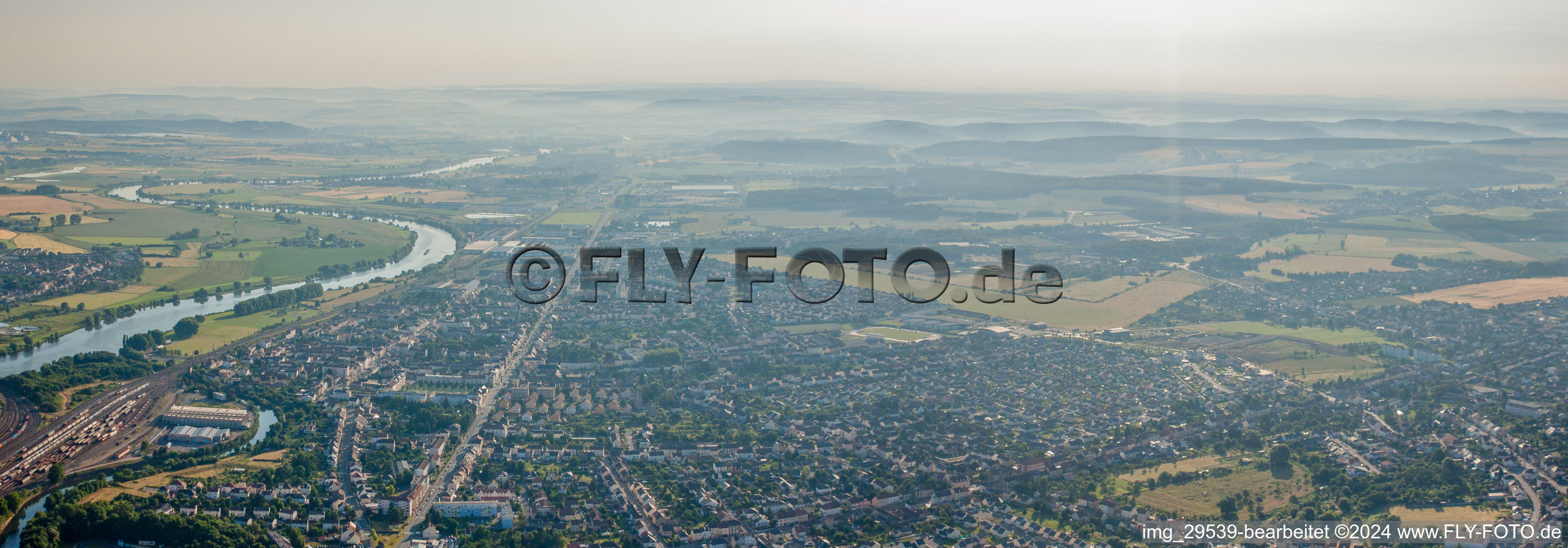 Luftaufnahme von Yutz im Bundesland Moselle, Frankreich