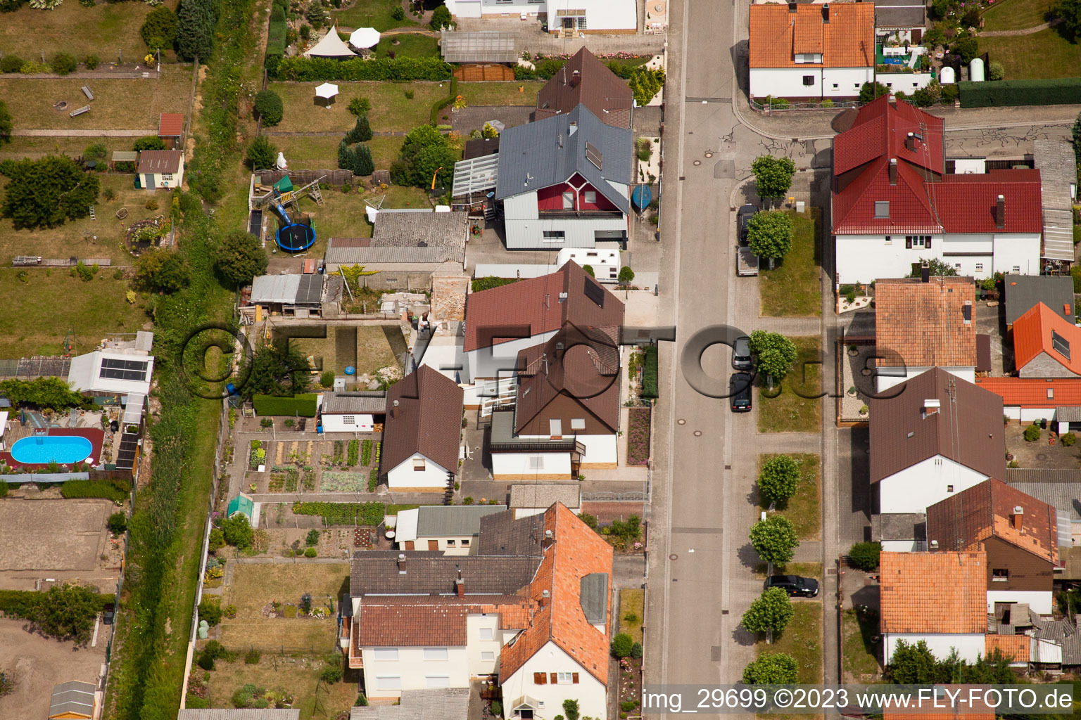 Luftbild von Kandel, Haardtstr im Bundesland Rheinland-Pfalz, Deutschland