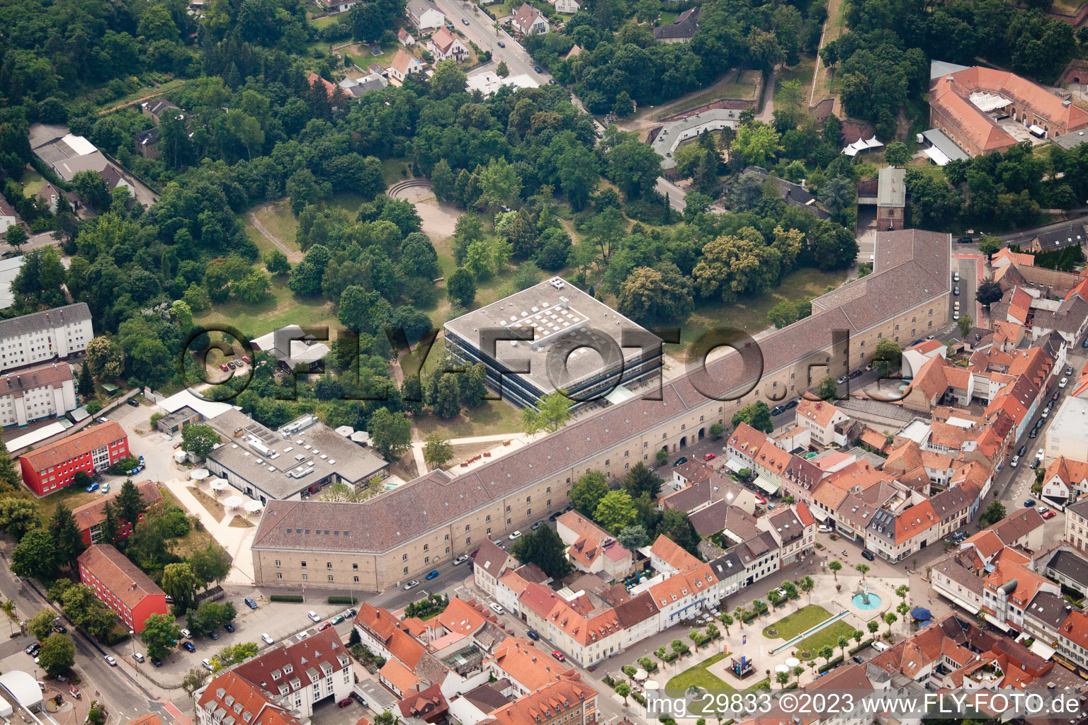Luftaufnahme von Germersheim im Bundesland Rheinland-Pfalz, Deutschland