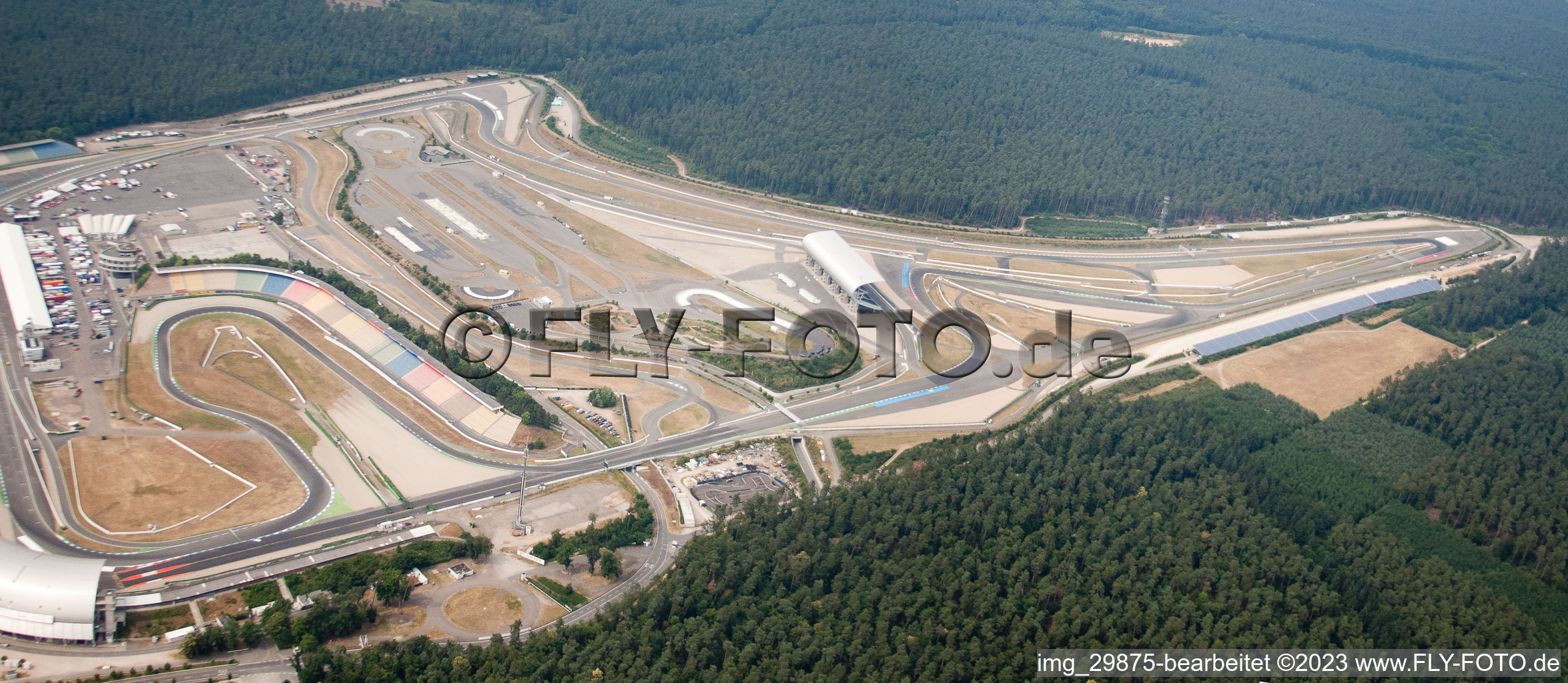 Luftbild von Hockenheim, Motodrom im Bundesland Baden-Württemberg, Deutschland