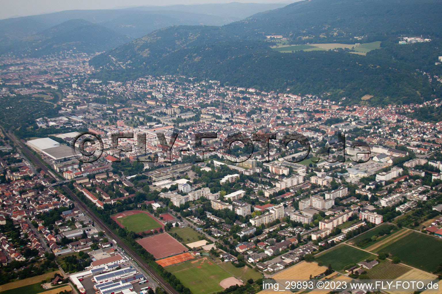 Ortsteil Rohrbach in Heidelberg im Bundesland Baden-Württemberg, Deutschland aus der Luft betrachtet