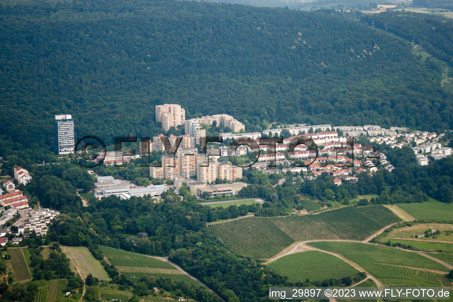 HD-Emmertsgrund in Heidelberg im Bundesland Baden-Württemberg, Deutschland aus der Luft betrachtet