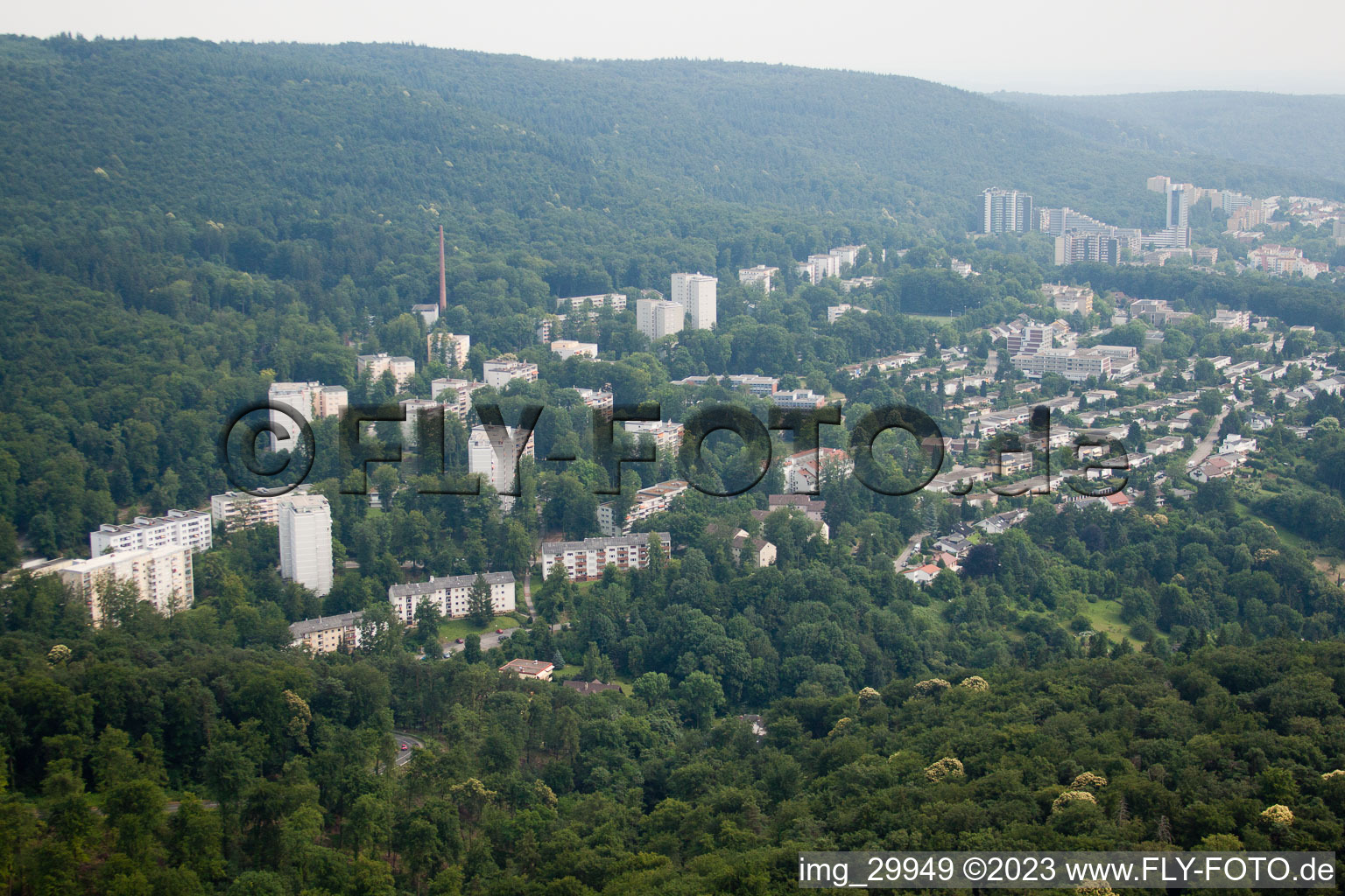 Luftbild von HD-Boxberg von Norden in Heidelberg im Bundesland Baden-Württemberg, Deutschland
