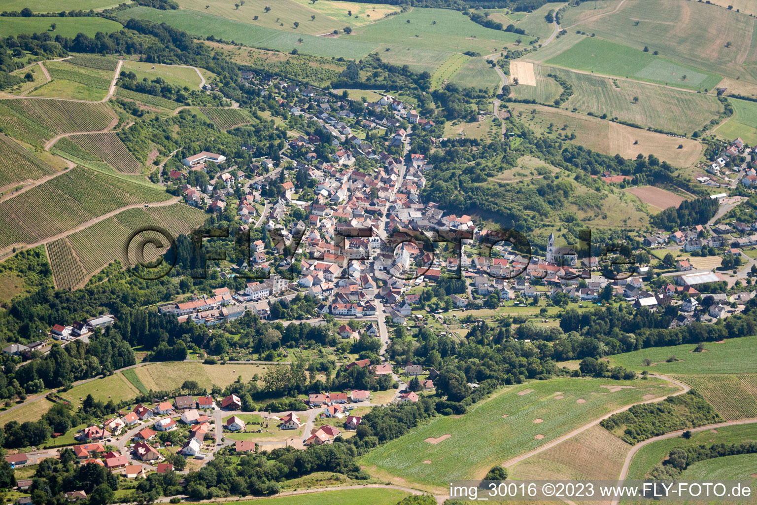 Luftaufnahme von Bockenau im Bundesland Rheinland-Pfalz, Deutschland