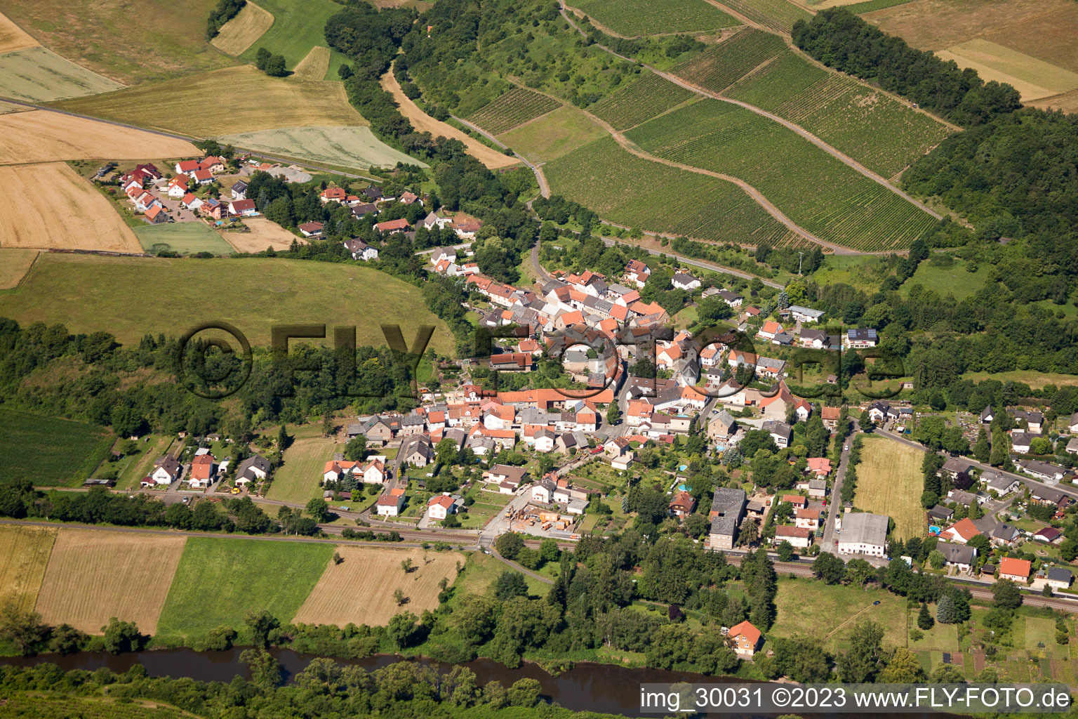 Luftbild von Boos im Bundesland Rheinland-Pfalz, Deutschland