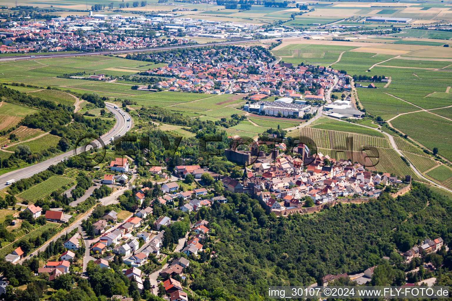 Neuleiningen im Bundesland Rheinland-Pfalz, Deutschland von oben gesehen