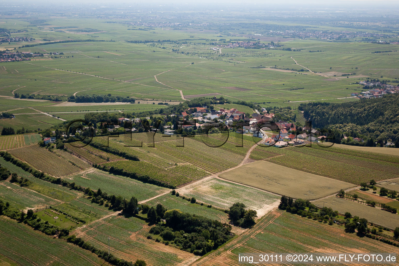 Dorf - Ansicht in Mertesheim im Bundesland Rheinland-Pfalz, Deutschland