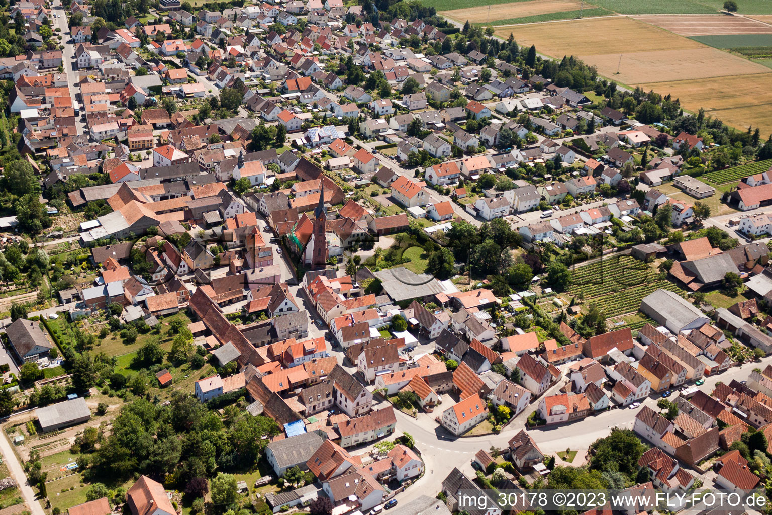 Hochstadt im Bundesland Rheinland-Pfalz, Deutschland aus der Luft betrachtet
