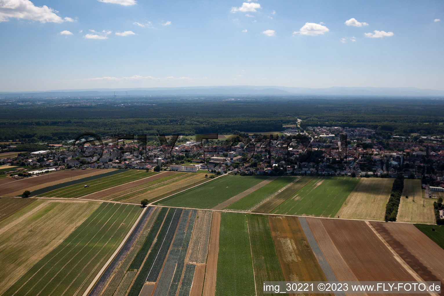 Kandel im Bundesland Rheinland-Pfalz, Deutschland aus der Luft betrachtet