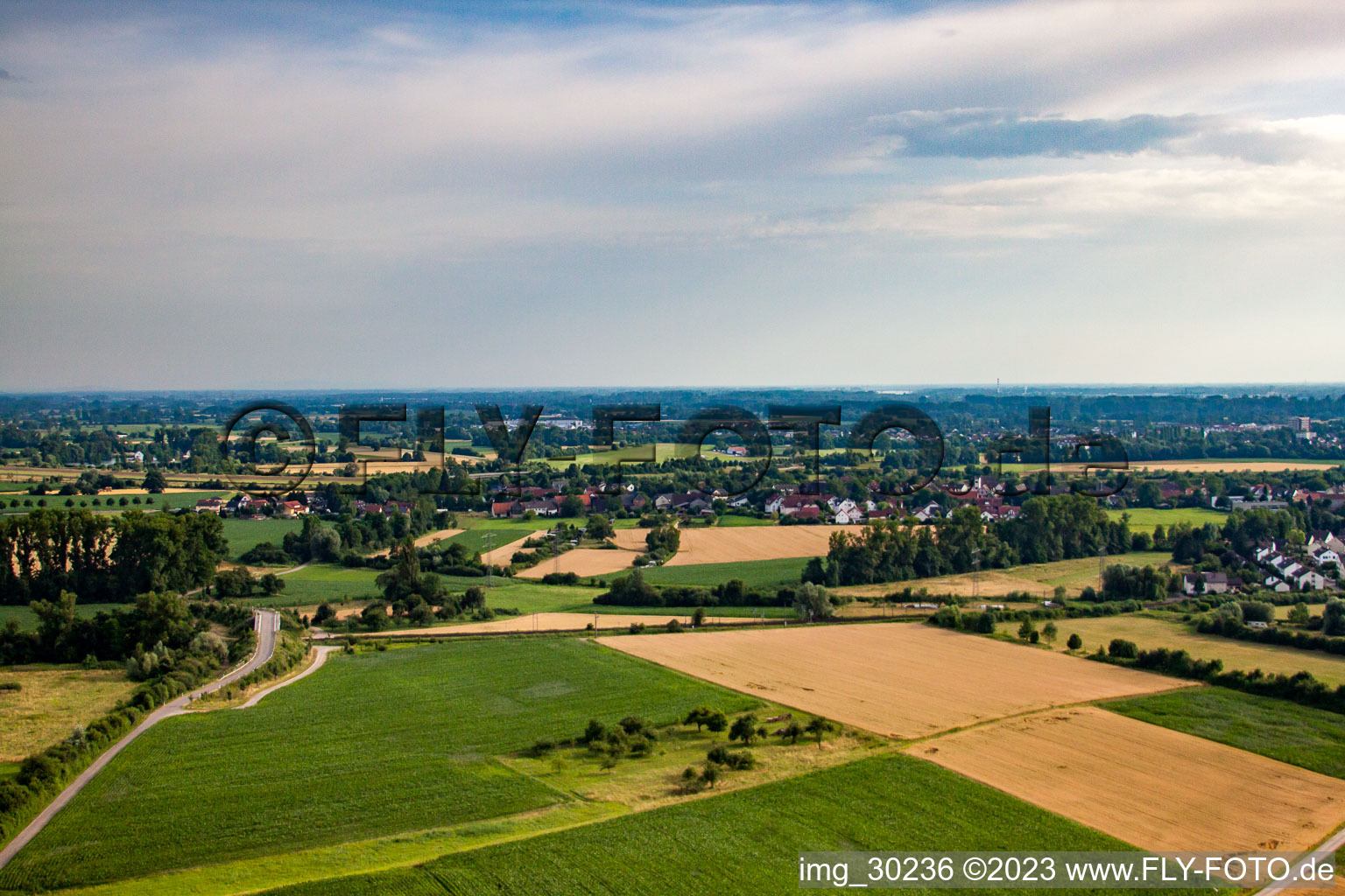 Luftaufnahme von Ortsteil Neumühl in Kehl im Bundesland Baden-Württemberg, Deutschland