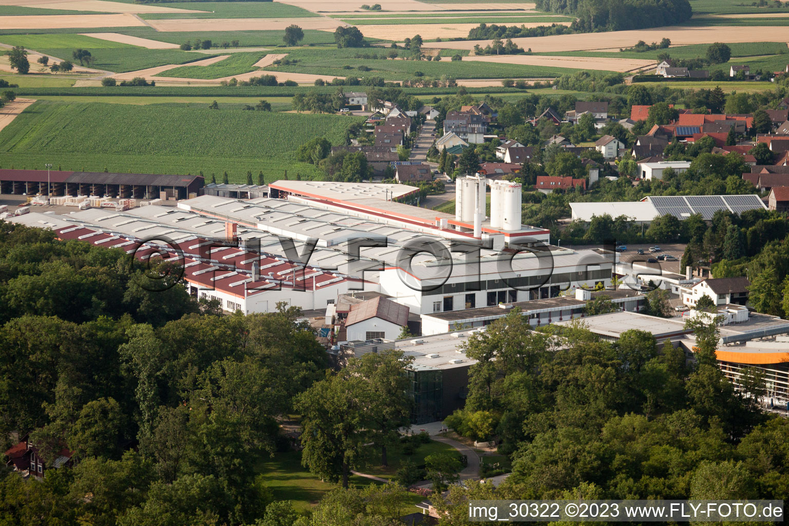 Luftbild von Linx, Fa. Weber-Haus in Rheinau im Bundesland Baden-Württemberg, Deutschland