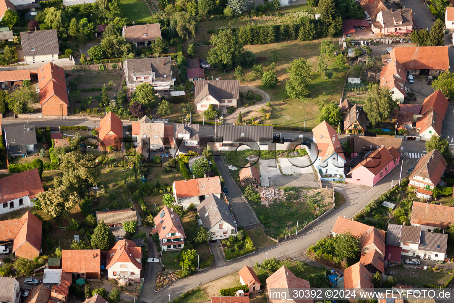 Bischwiller im Bundesland Bas-Rhin, Frankreich aus der Luft