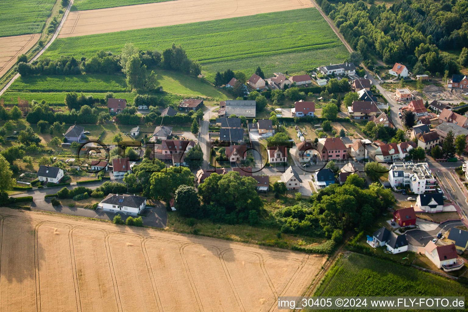 Bischwiller im Bundesland Bas-Rhin, Frankreich von oben