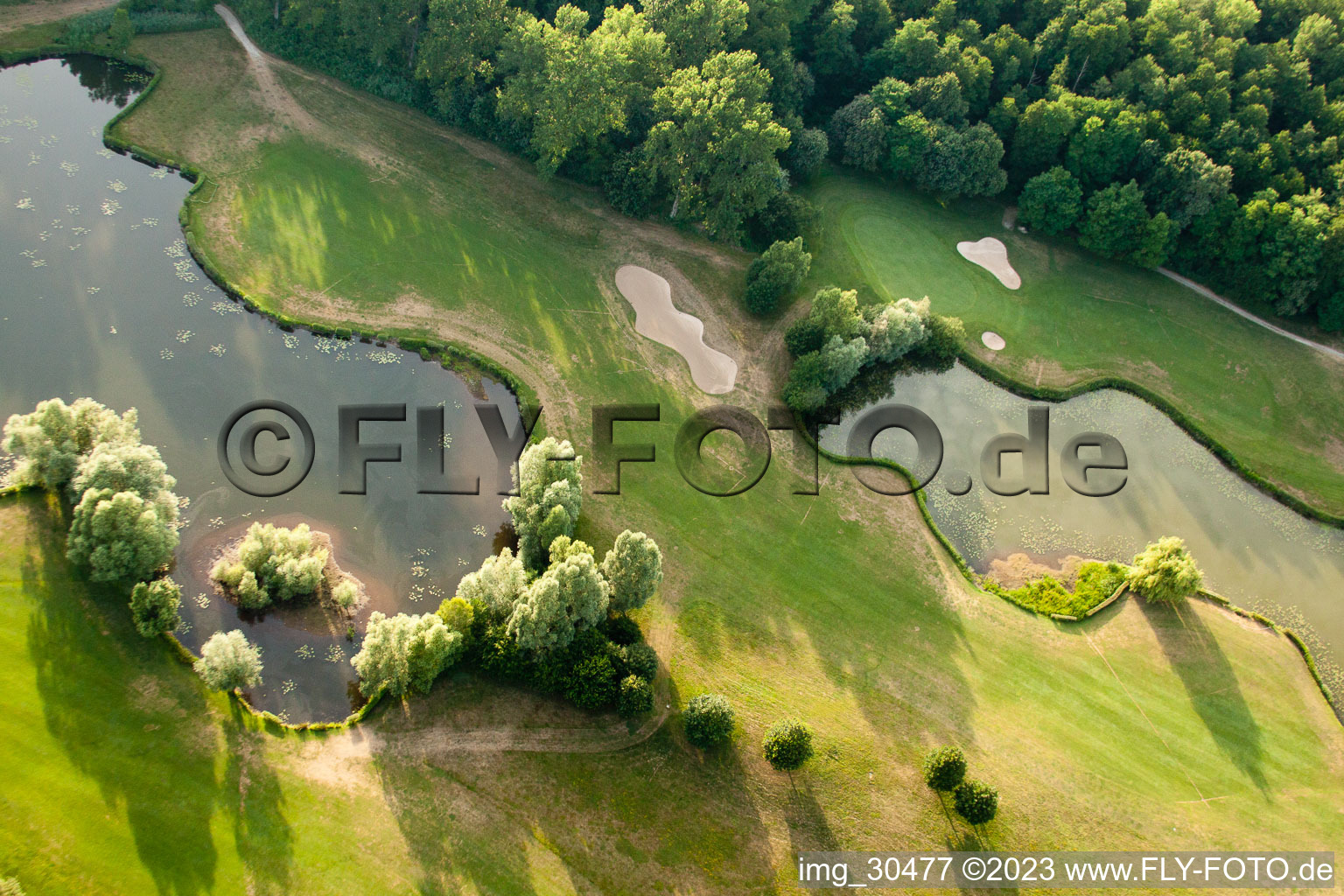 Soufflenheim , Golfclub Soufflenheim Baden-Baden im Bundesland Bas-Rhin, Frankreich aus der Luft