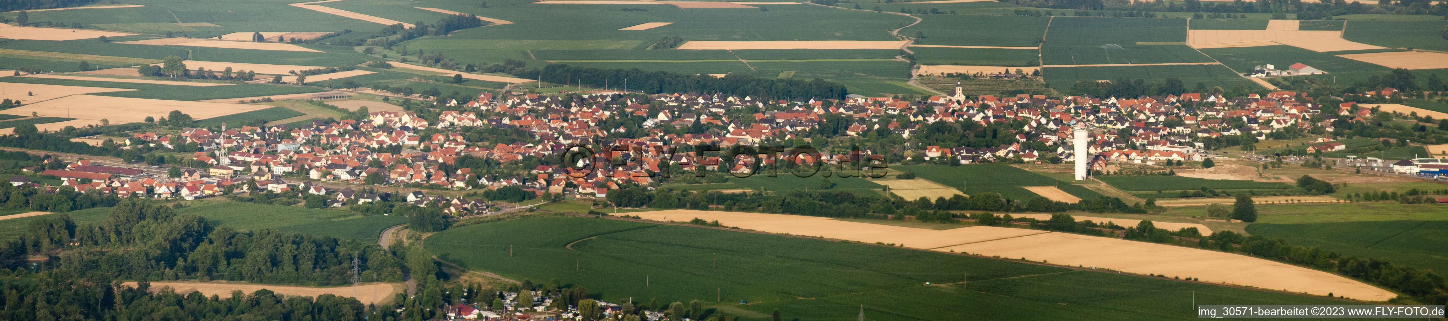 Panorama in Rœschwoog im Bundesland Bas-Rhin, Frankreich