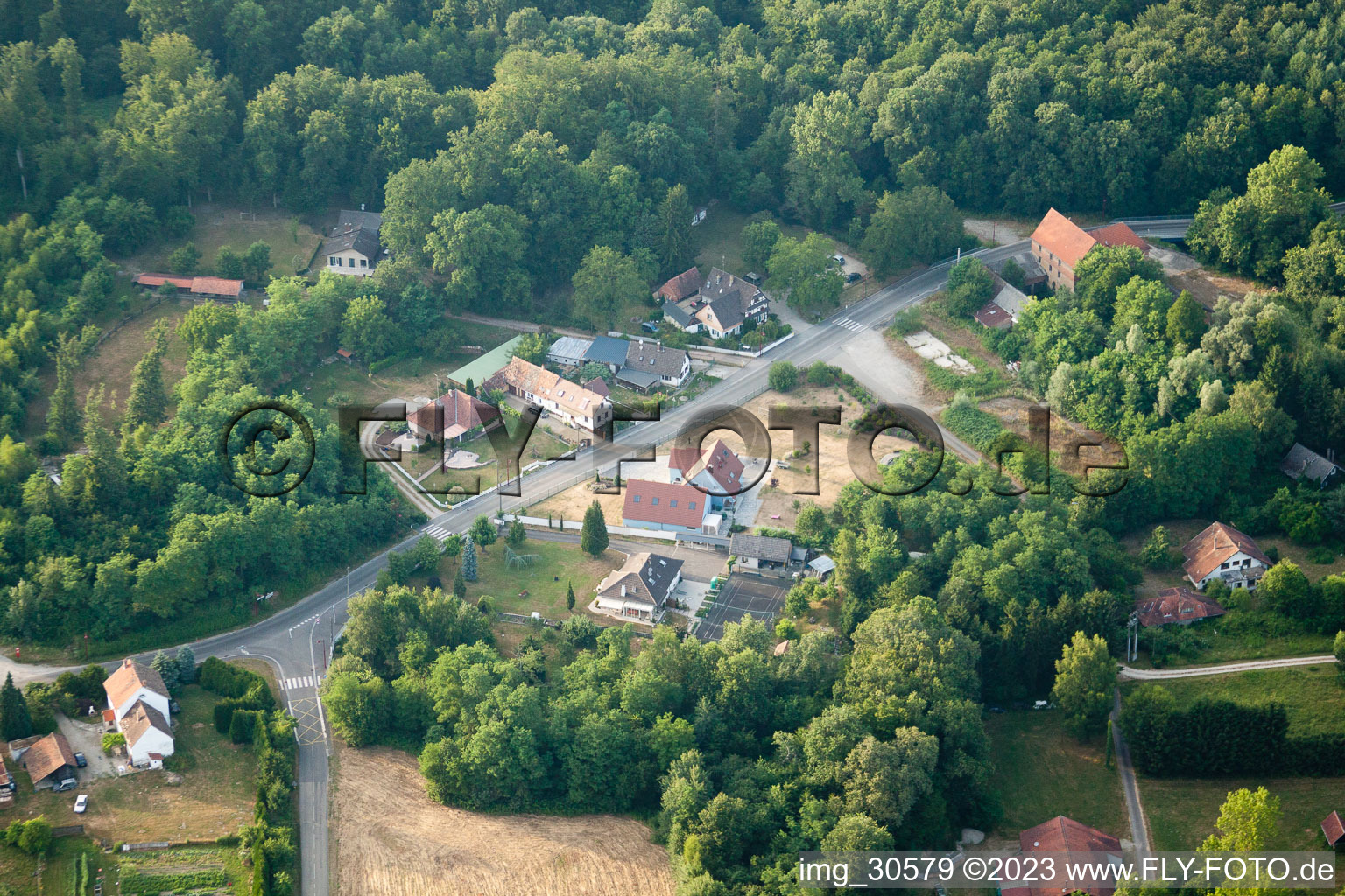 Luftbild von Leutenheim-Koenigsbruck im Bundesland Bas-Rhin, Frankreich