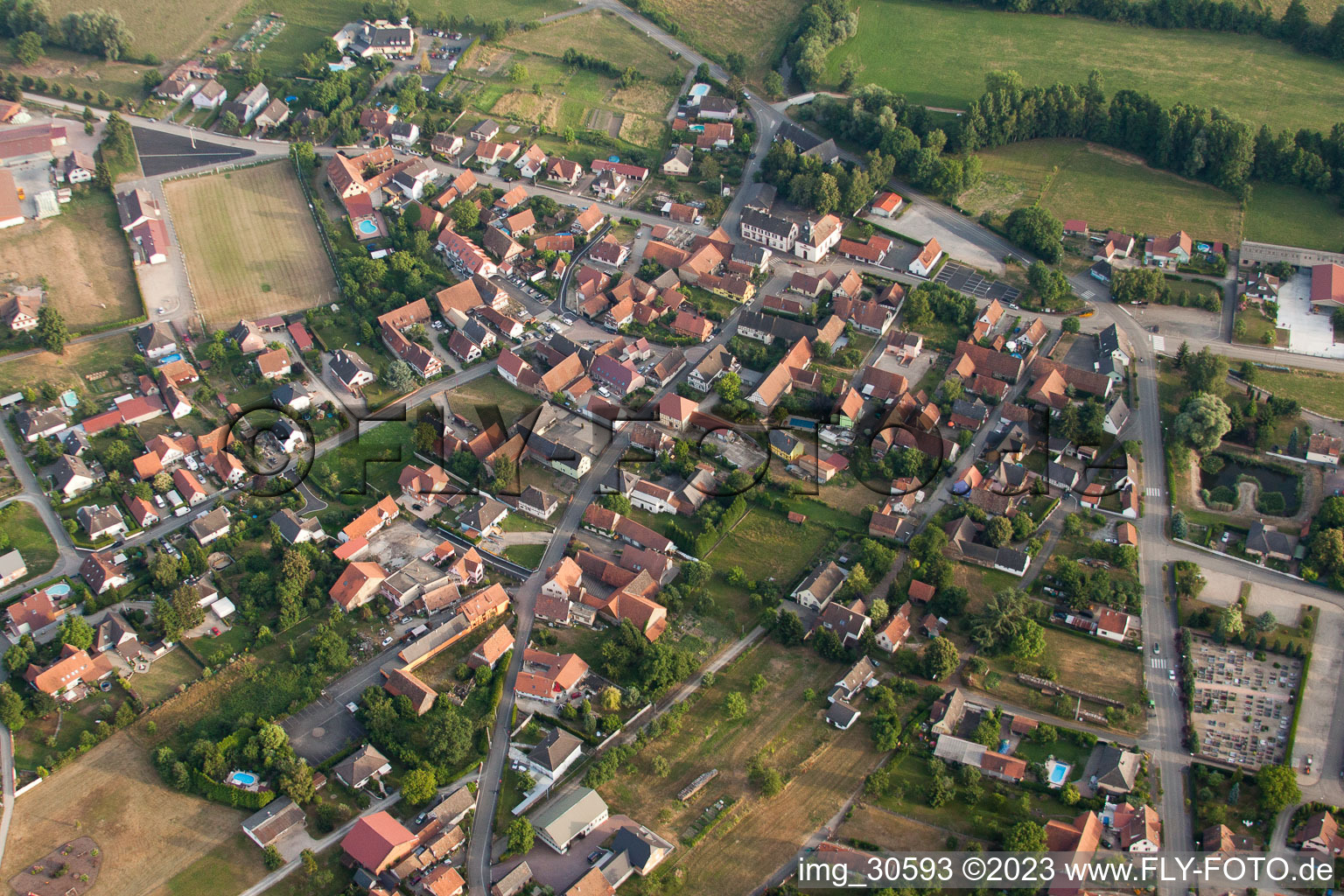 Forstfeld im Bundesland Bas-Rhin, Frankreich von einer Drohne aus
