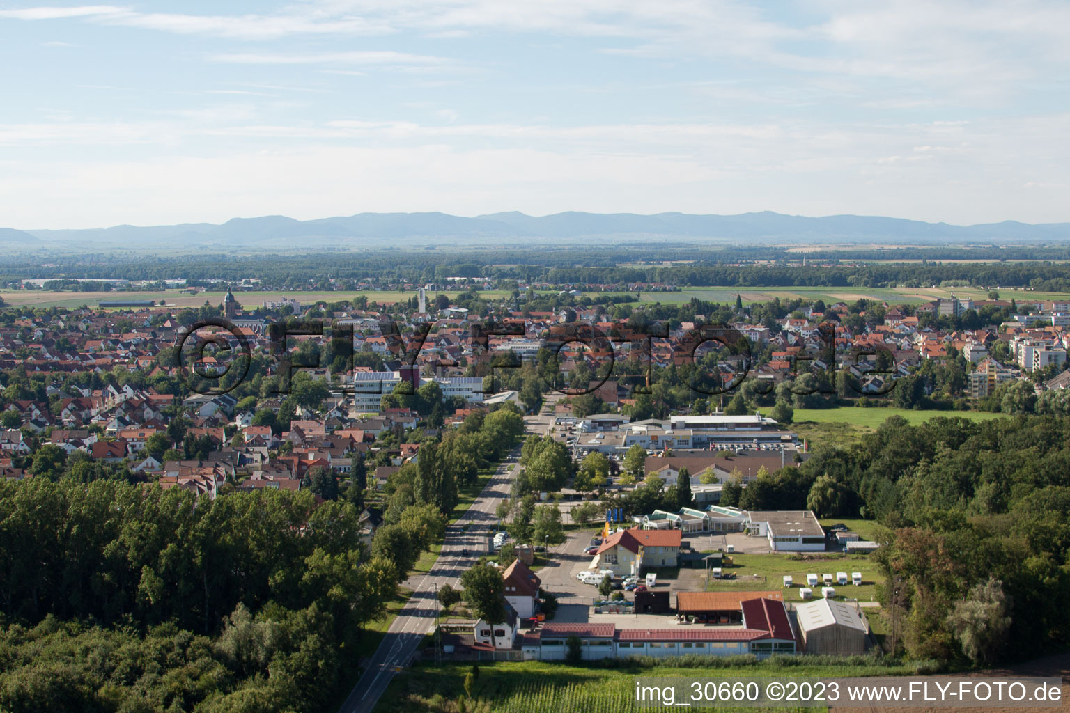 Luftaufnahme von Kandel, Lauterburgerstr im Bundesland Rheinland-Pfalz, Deutschland