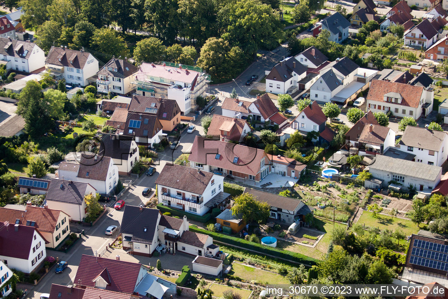 Luftaufnahme von Kandel, Waldstr im Bundesland Rheinland-Pfalz, Deutschland