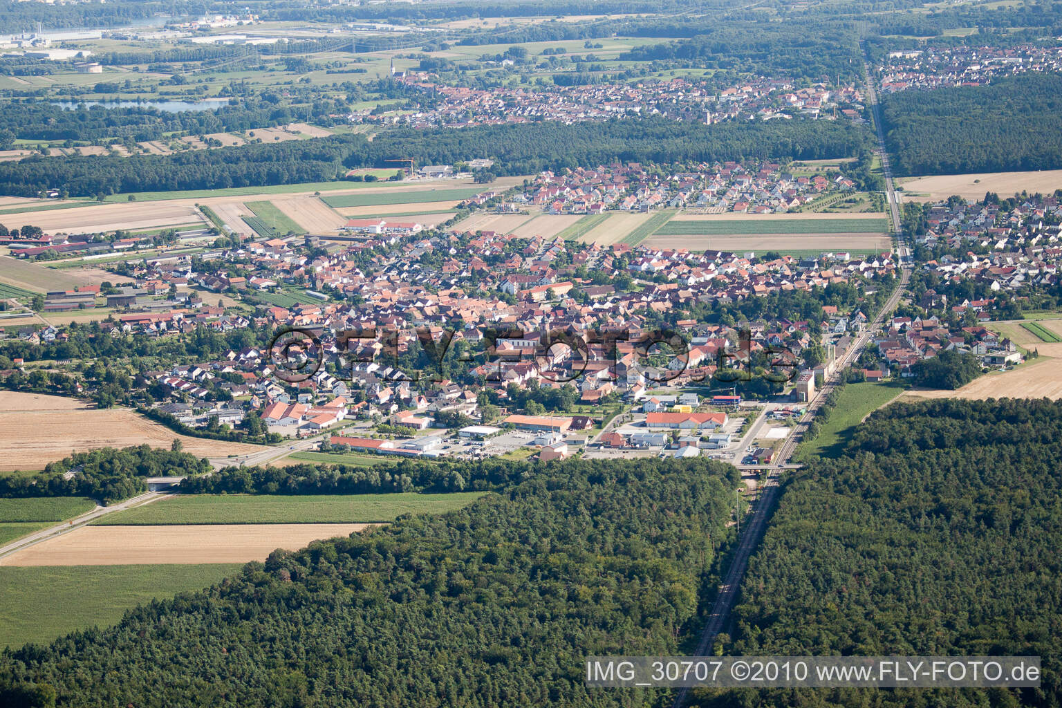 Luftbild von Rheinzabern von Norden im Bundesland Rheinland-Pfalz, Deutschland