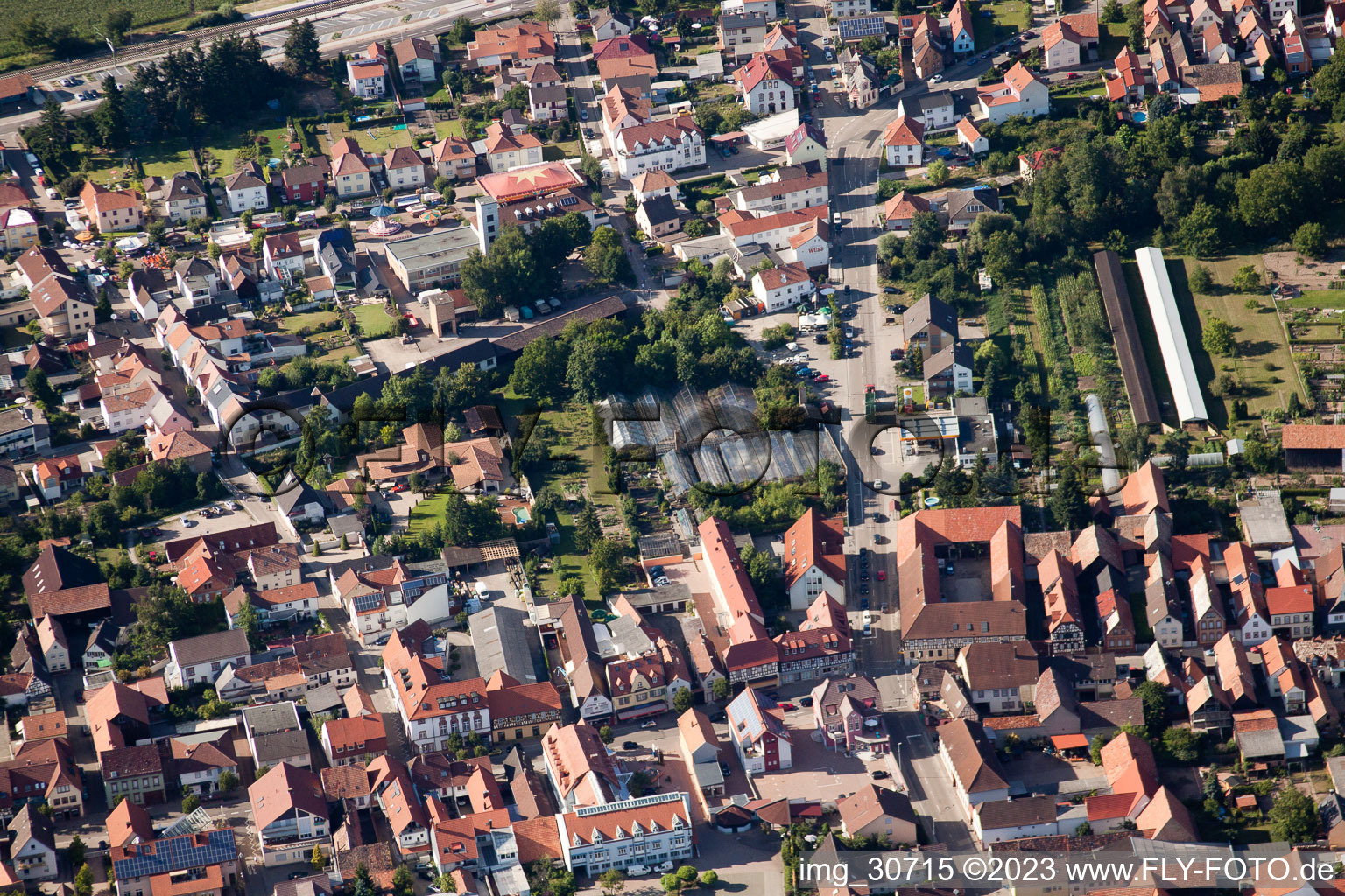 Luftbild von Rülzheim im Bundesland Rheinland-Pfalz, Deutschland