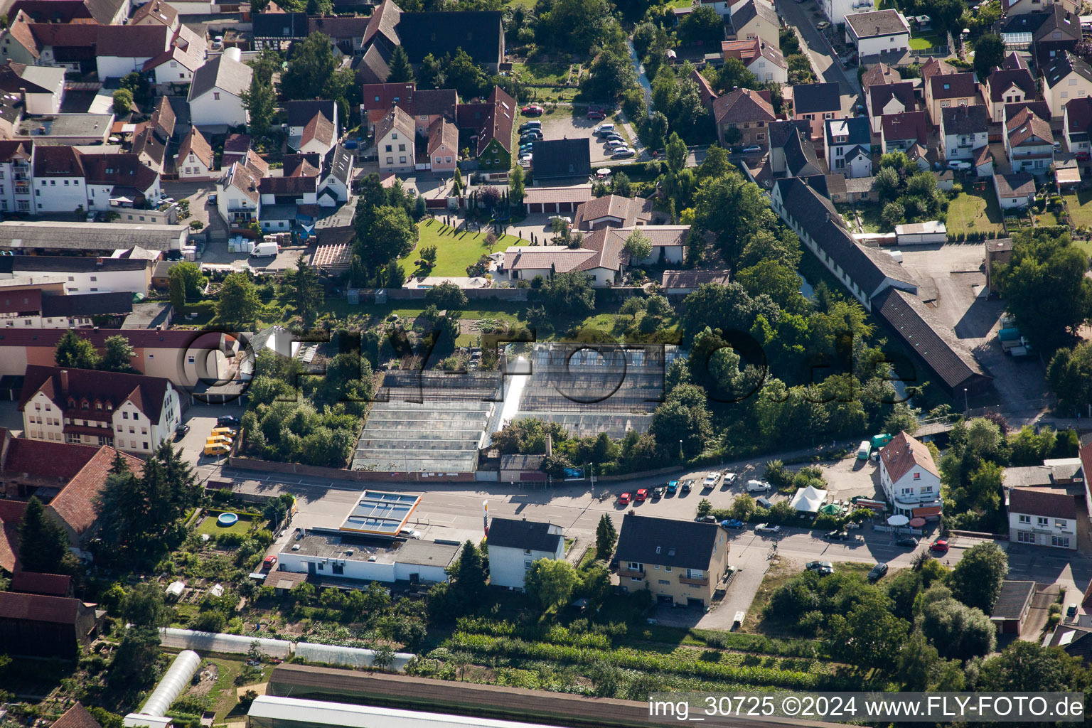 Drohnenaufname von Rülzheim im Bundesland Rheinland-Pfalz, Deutschland