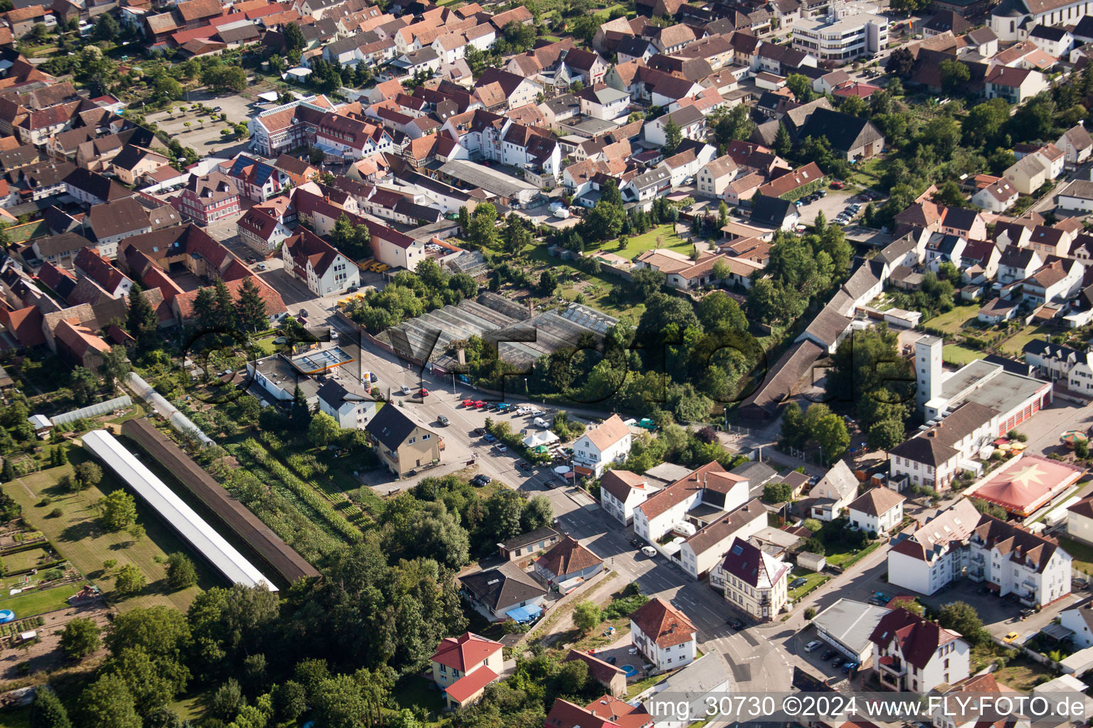 Luftbild von Rülzheim im Bundesland Rheinland-Pfalz, Deutschland