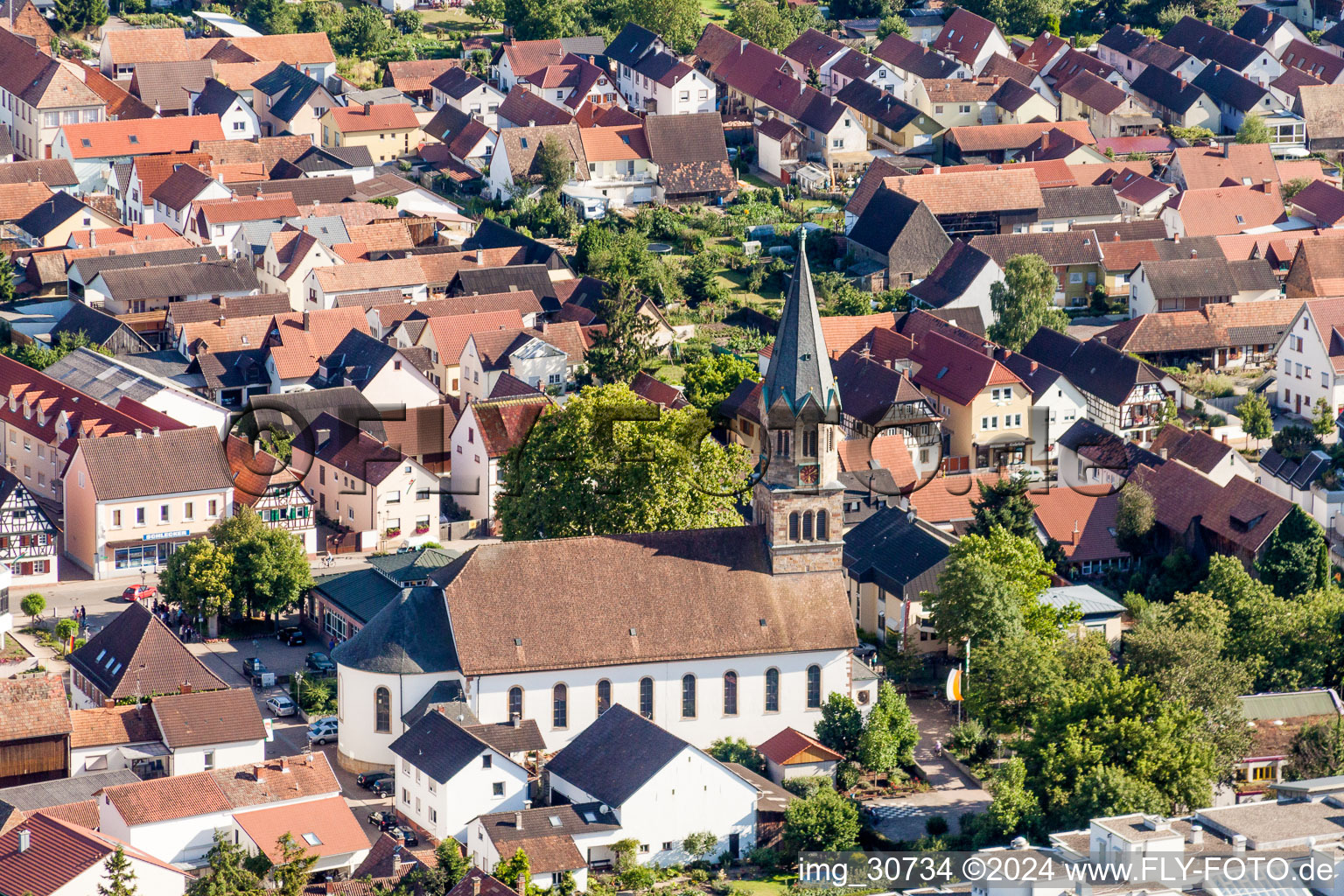 Kirchengebäude in Rülzheim im Bundesland Rheinland-Pfalz, Deutschland