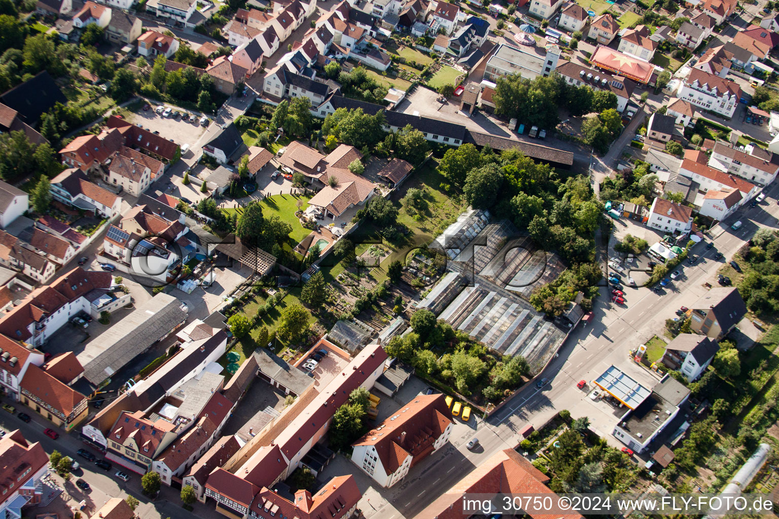 Rülzheim im Bundesland Rheinland-Pfalz, Deutschland von der Drohne aus gesehen