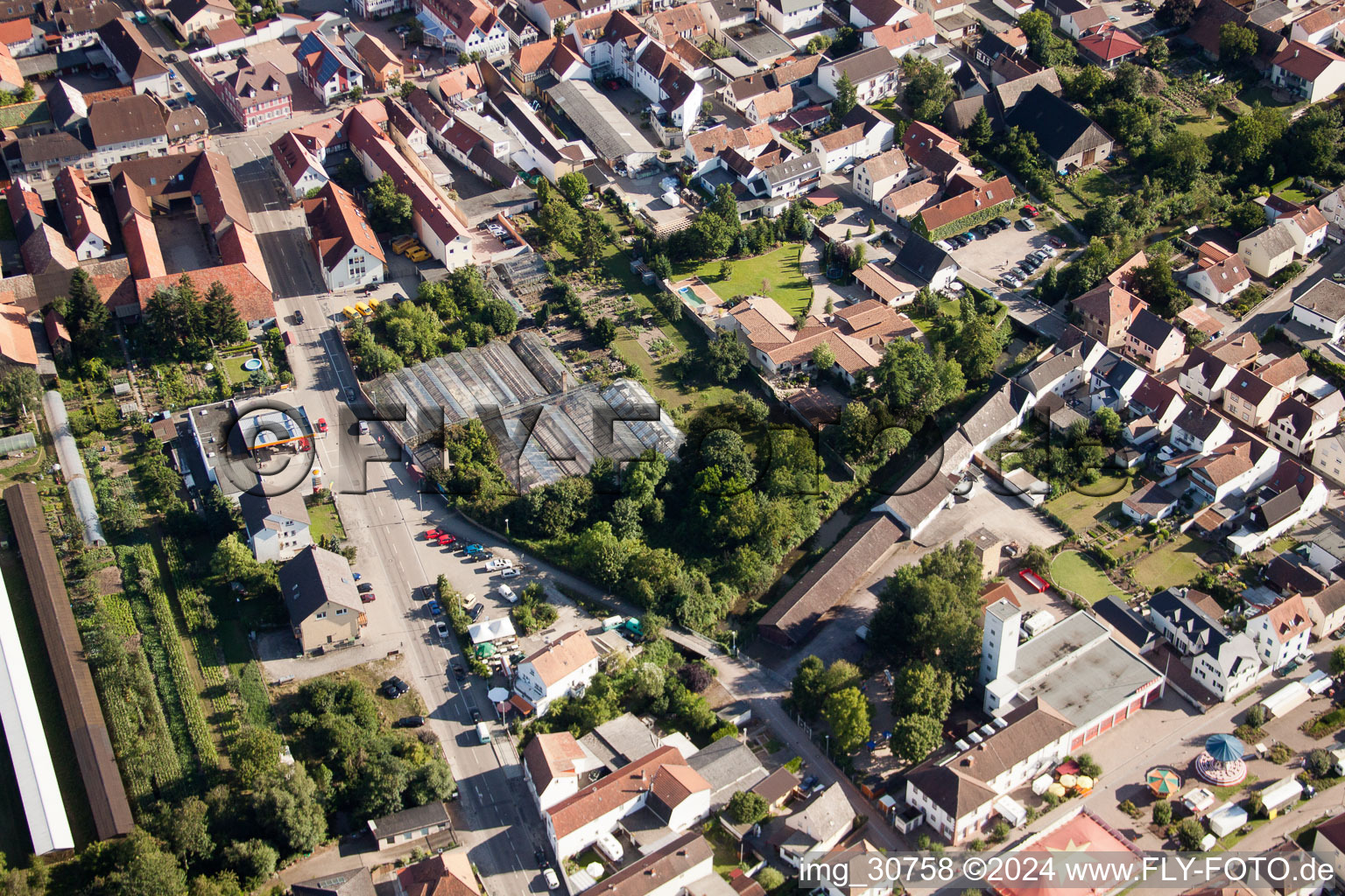 Rülzheim im Bundesland Rheinland-Pfalz, Deutschland von oben