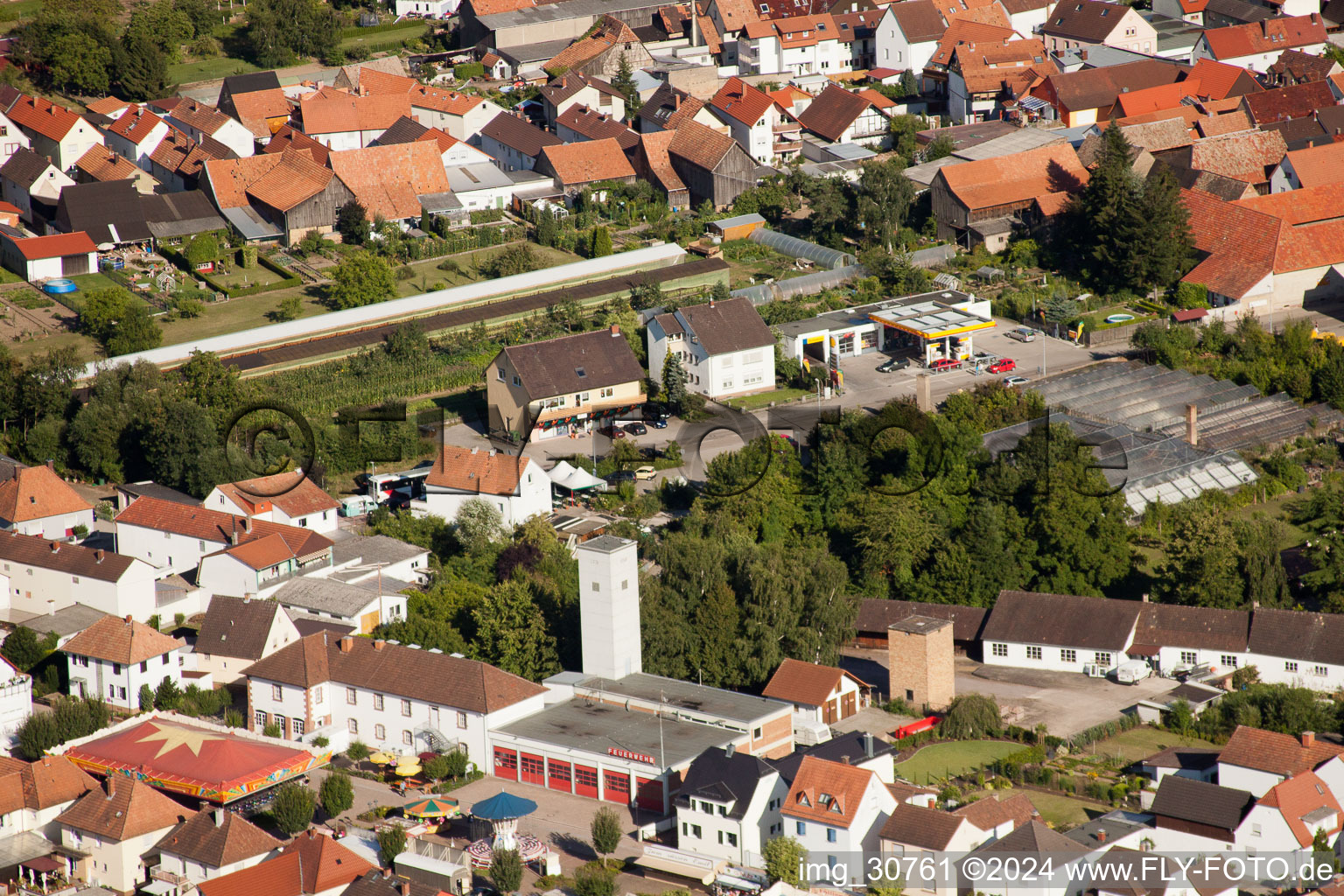 Rülzheim im Bundesland Rheinland-Pfalz, Deutschland von oben gesehen