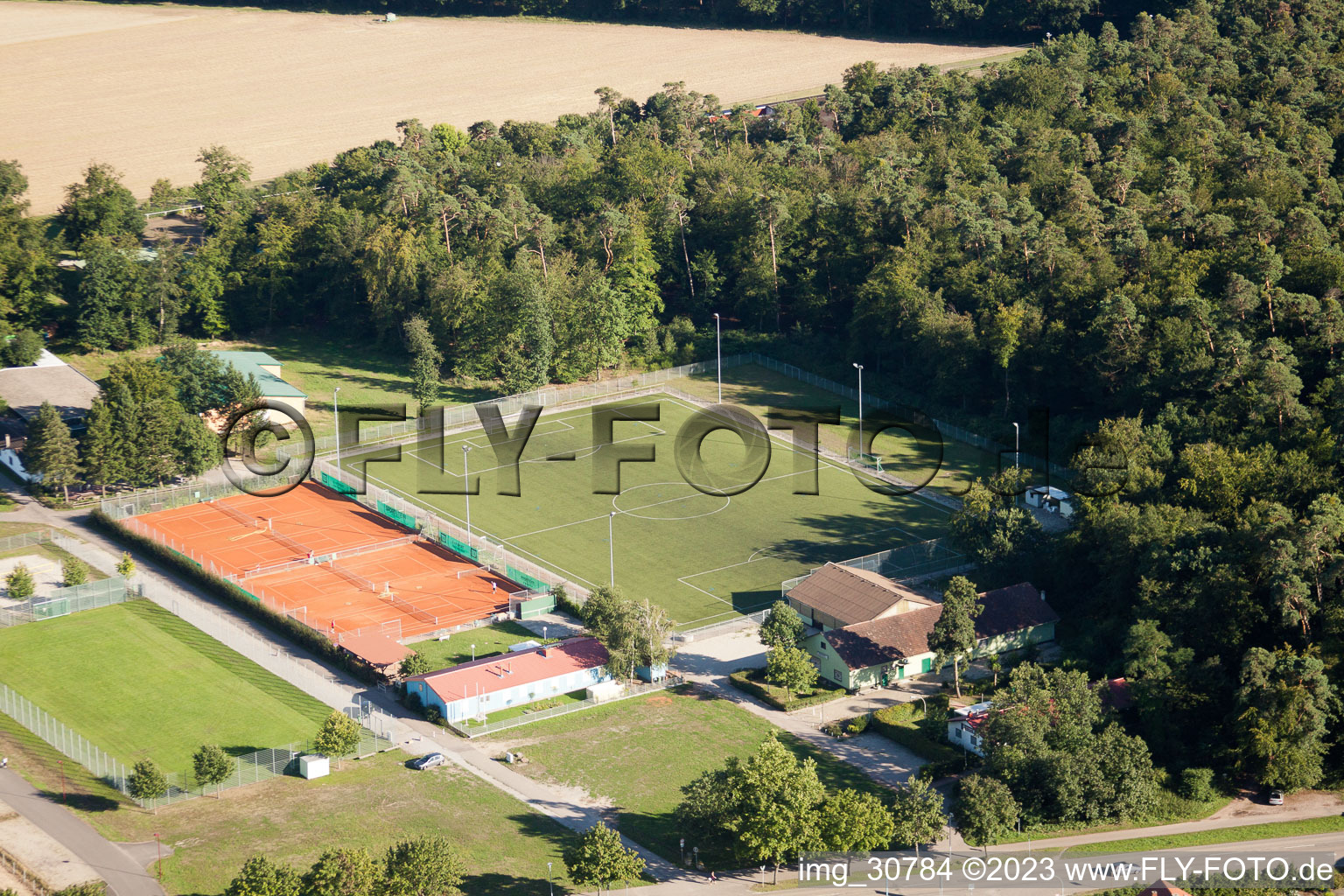 Luftaufnahme von Rheinzabern, Sportplätze im Bundesland Rheinland-Pfalz, Deutschland
