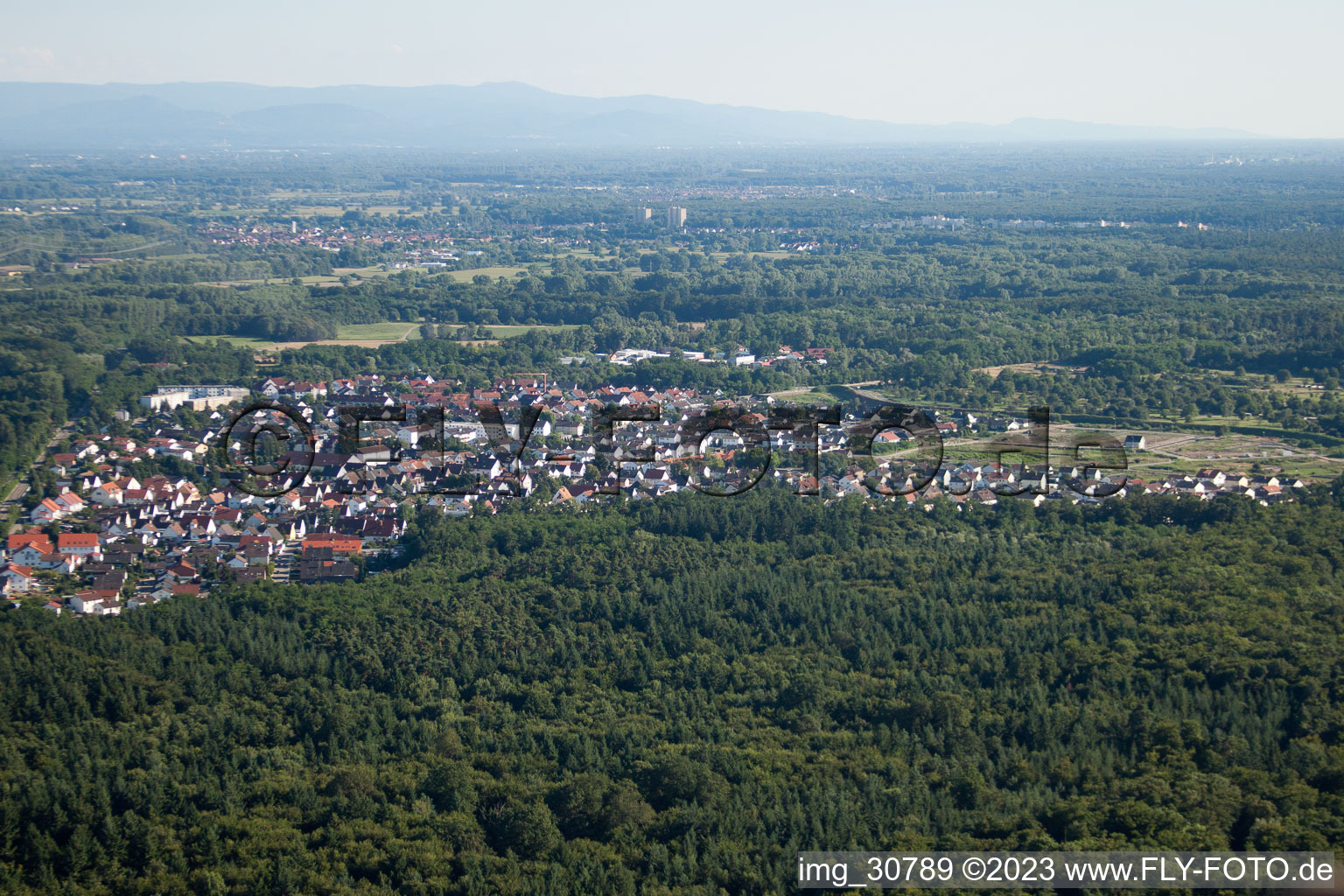 Luftbild von Jockgrim von Norden im Bundesland Rheinland-Pfalz, Deutschland