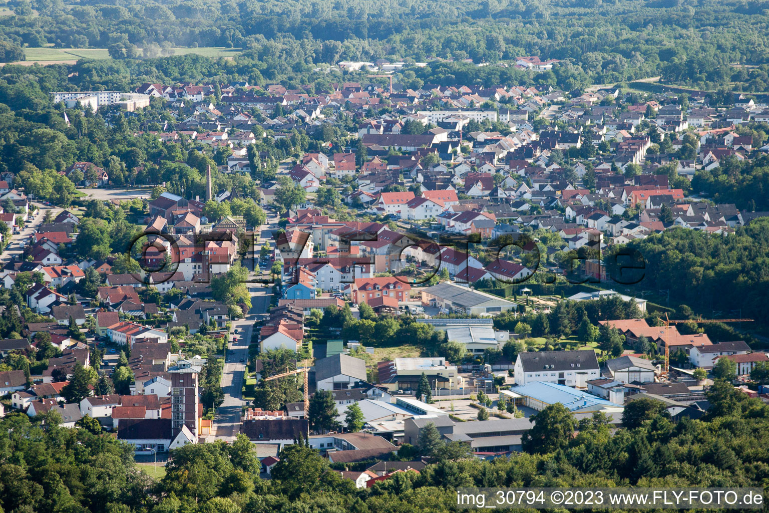 Luftbild von Jockgrim, untere Buchstr im Bundesland Rheinland-Pfalz, Deutschland