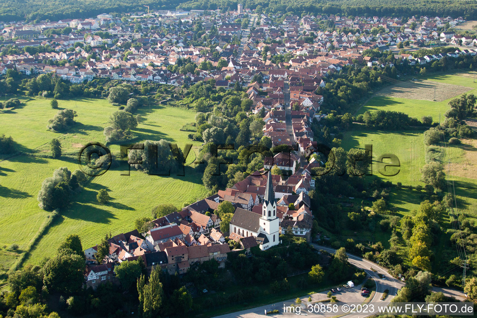 Luftbild von Jockgrim, Ludwigstr im Bundesland Rheinland-Pfalz, Deutschland
