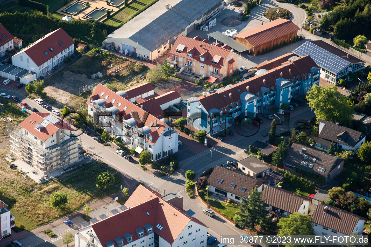 Luftaufnahme von Jockgrim, untere Buchstr im Bundesland Rheinland-Pfalz, Deutschland