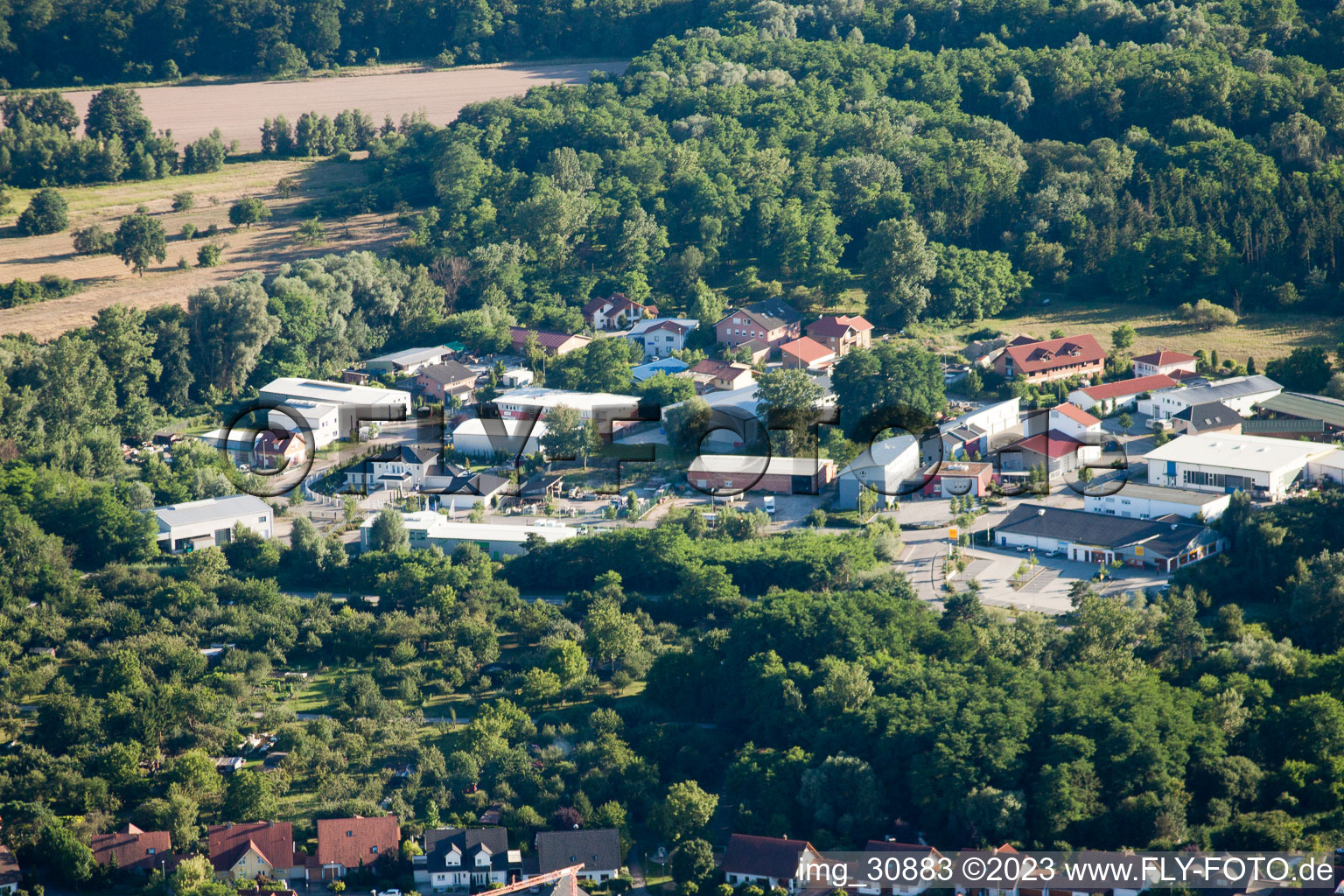 Luftaufnahme von Jockgrim, Gewerbegebiet S im Bundesland Rheinland-Pfalz, Deutschland