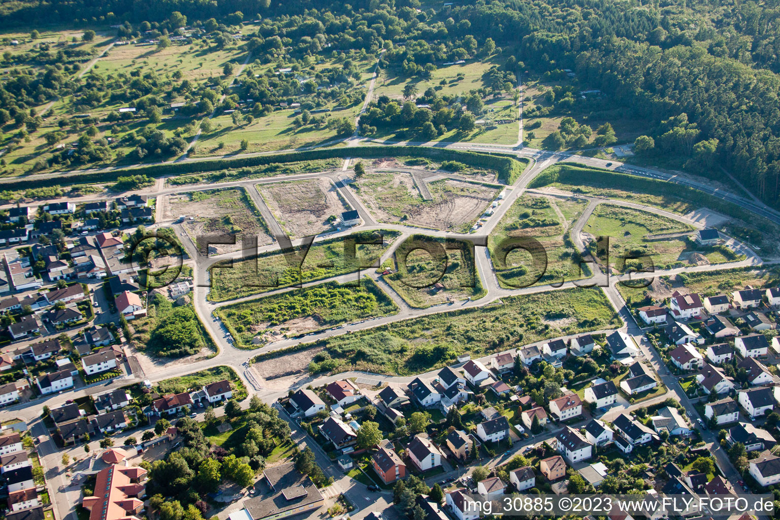 Luftbild von Jockgrim, Neubaugebiet SW im Bundesland Rheinland-Pfalz, Deutschland