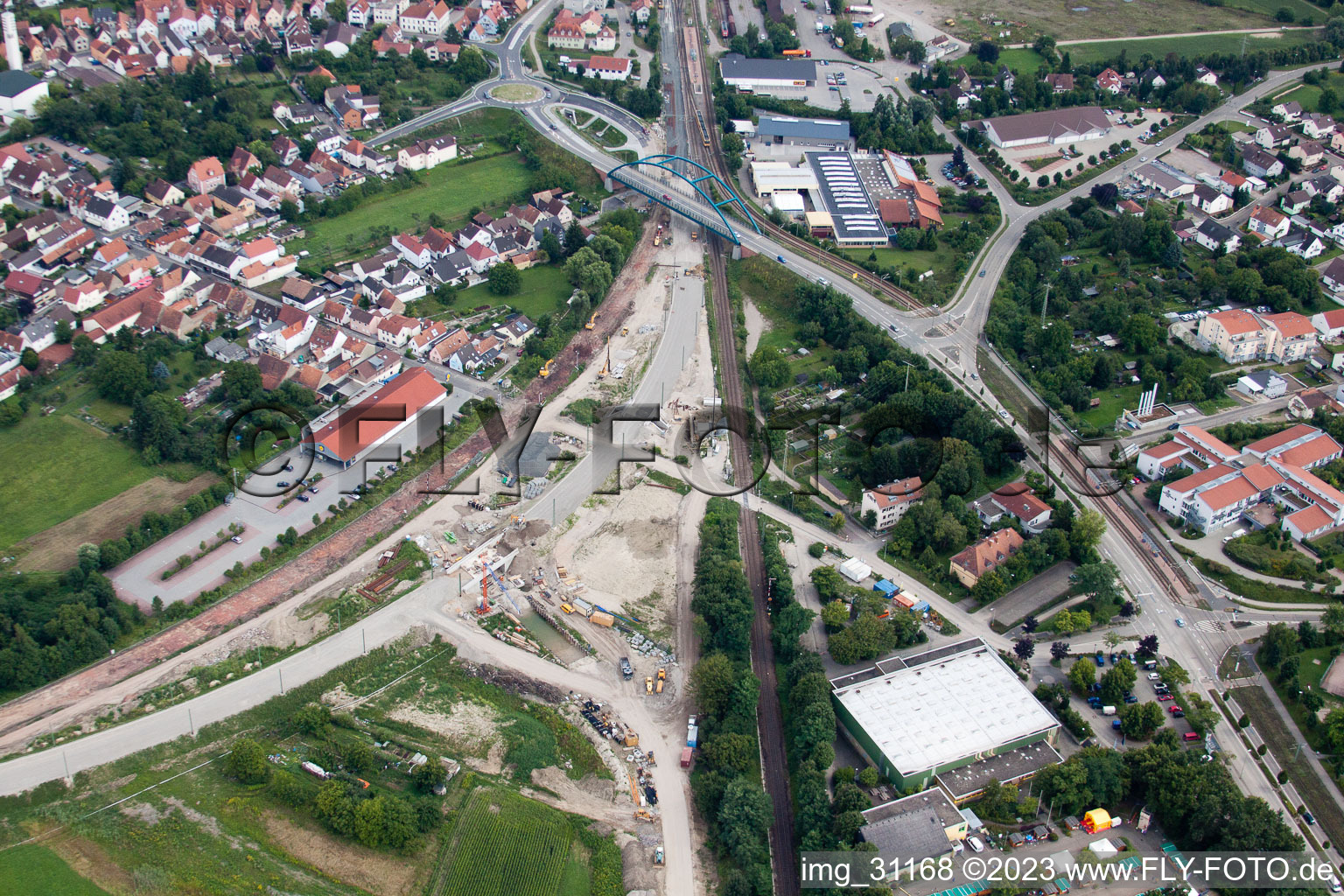 Wörth am Rhein, Neubau Bahnunterführung Ottstr im Bundesland Rheinland-Pfalz, Deutschland